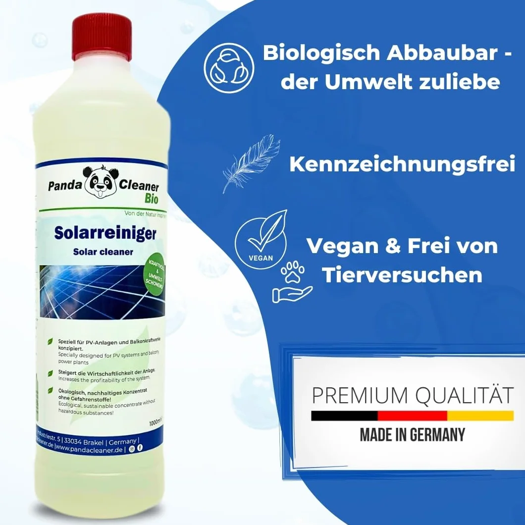 PandaCleaner Bio środek czyszczący 1 l do instalacji solarnych i PV skoncentrowany 1:100