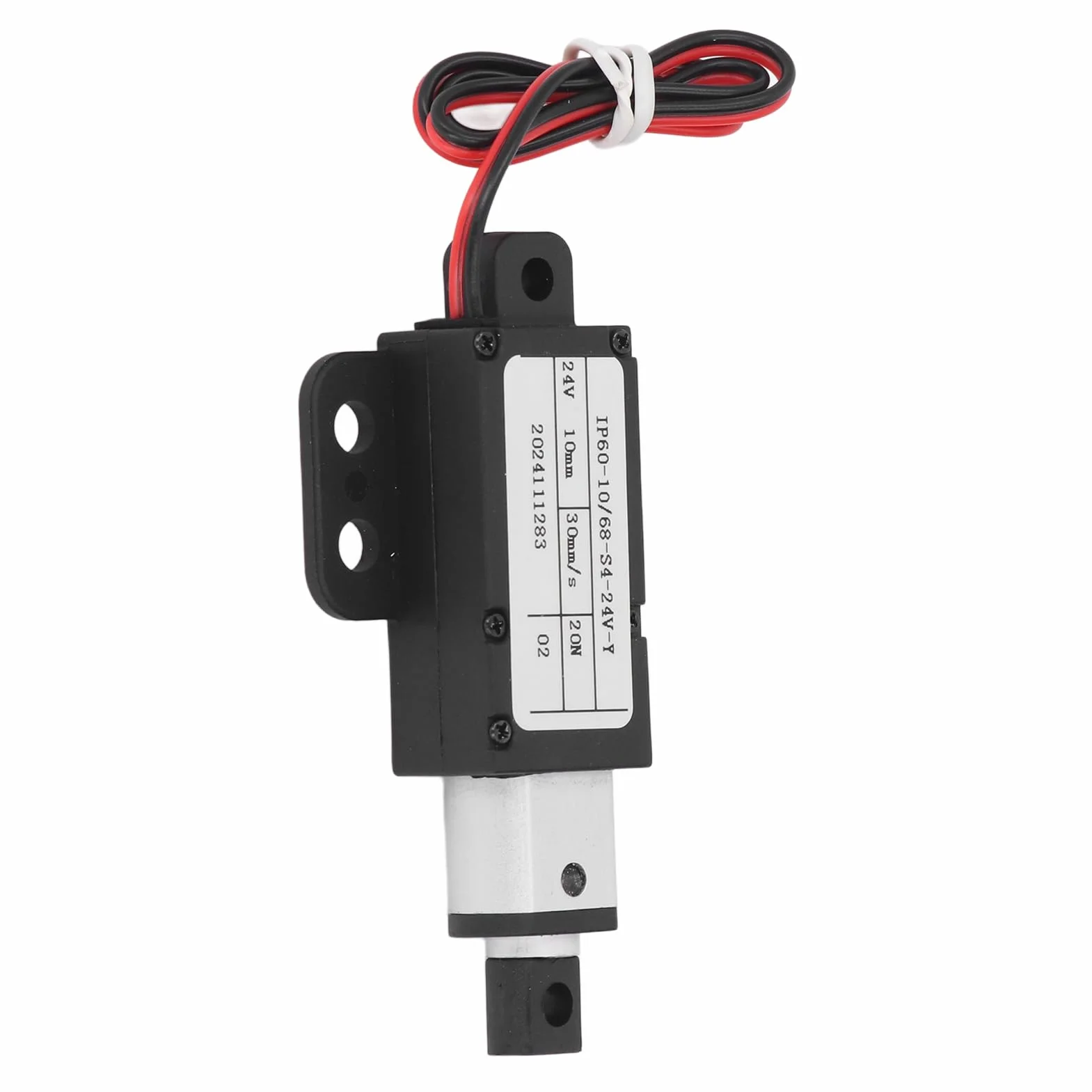 Eujgoov Mini Elektryczny Siłownik Liniowy, Skok 10 mm, Konstrukcja Aluminiowa, Zabezpieczenie Nadprądowe