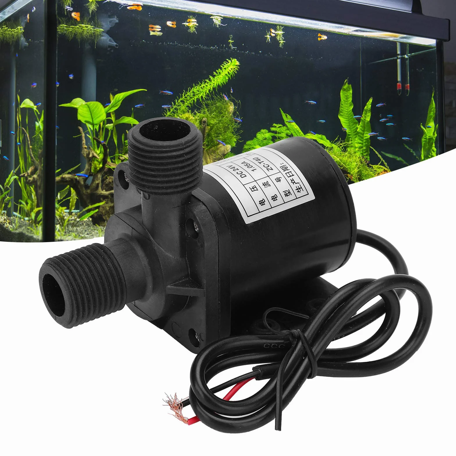 Mini Pompa Obiegowa DC Bezszczotkowa IP68 1320L/H ZC-T40 DC24V - Narzędzia Hydrauliczne do Wody i Oleju