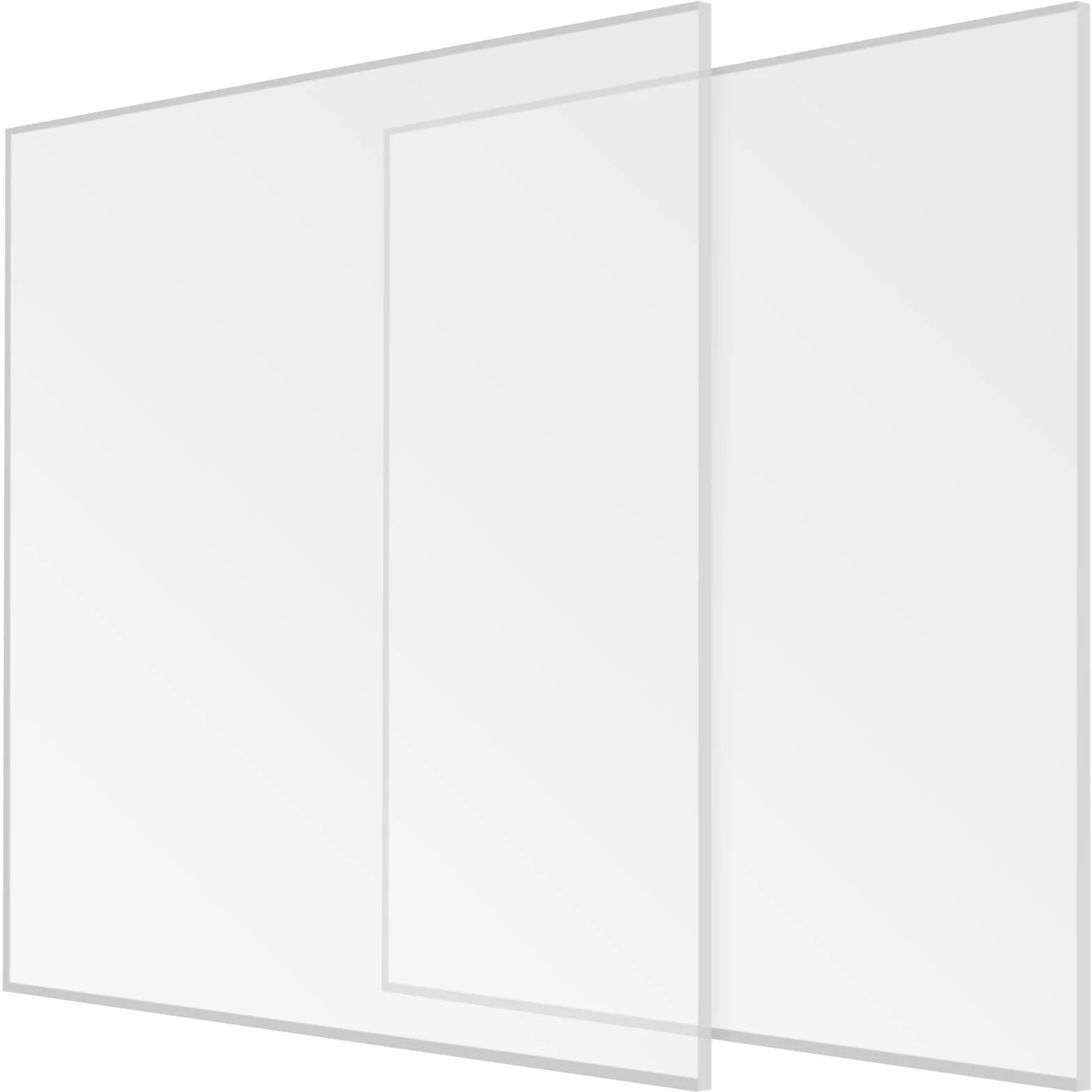 ZOENHOU 2 płyty z pleksiglasu, 300 x 300 mm, grubość 6 mm, przezroczyste płyty ze szkła akrylowego do projektów DIY, ramek na zdjęcia, malowania, wystaw projektów, dekoracji stołu i majsterkowania