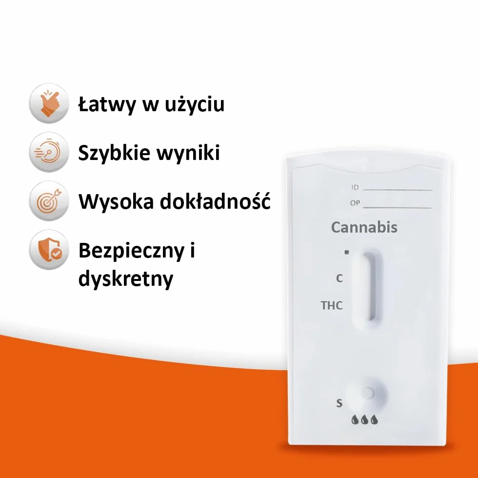 Szybki test narkotykowy na marihuanę THC 50 ng/ml 10 kaset testowych