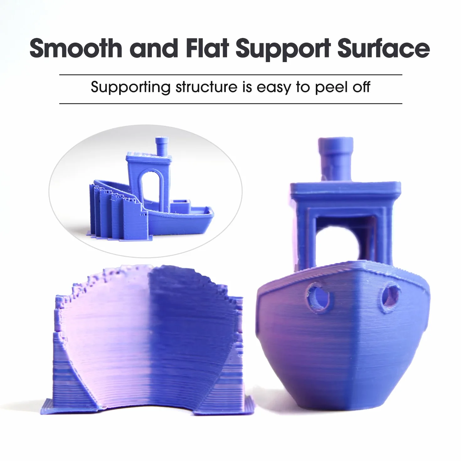 eSUN Matte Dual Colour Filament, matowy filament PLA 1,75 mm, kolor bez połysku, matowa tekstura, szpula 1 kg (2,2 LBS) do drukarek 3D (Czerwony Niebieski, 1KG)