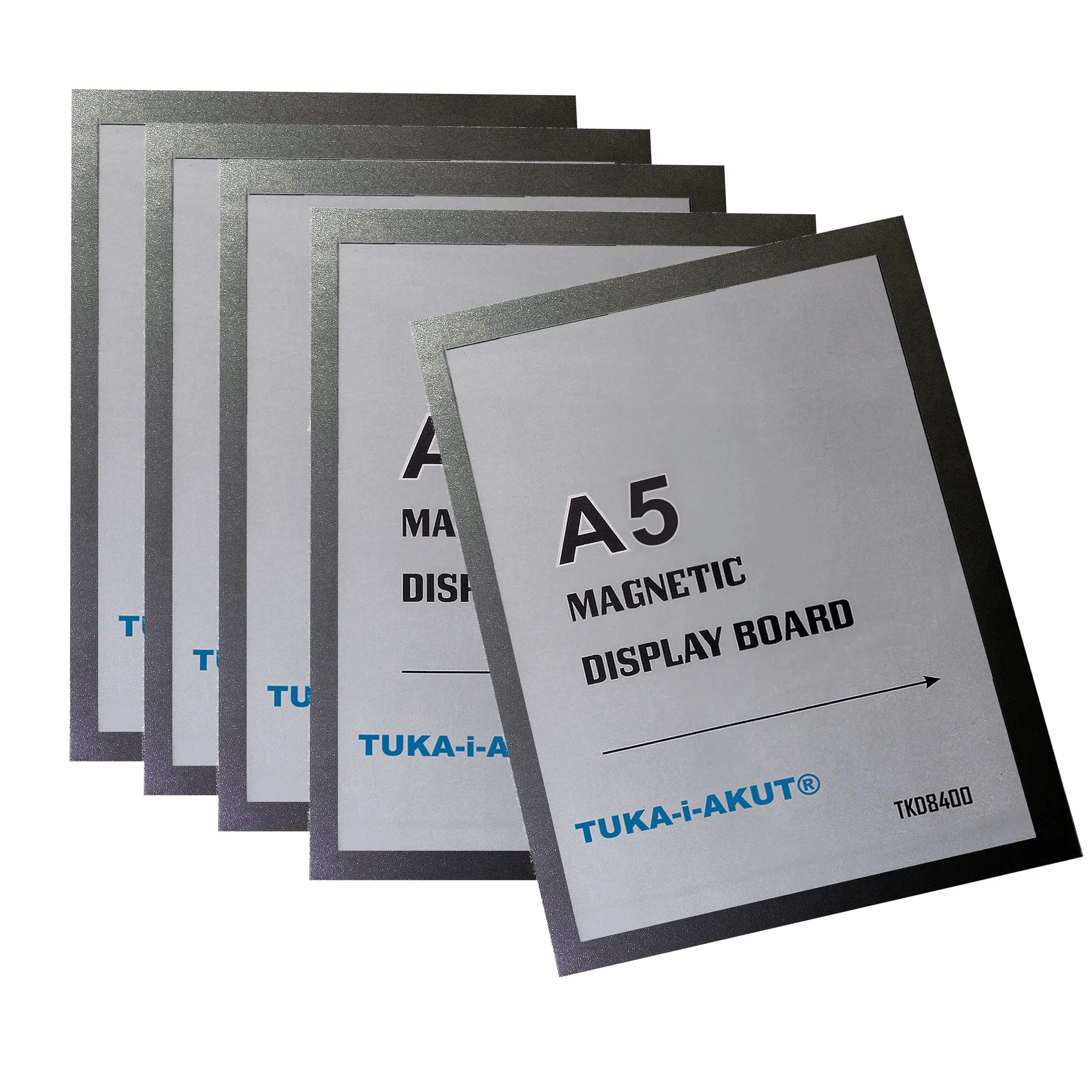 TUKA-i-AKUT magnetyczna ramka ekspozycyjna A5 czarna 5 sztuk