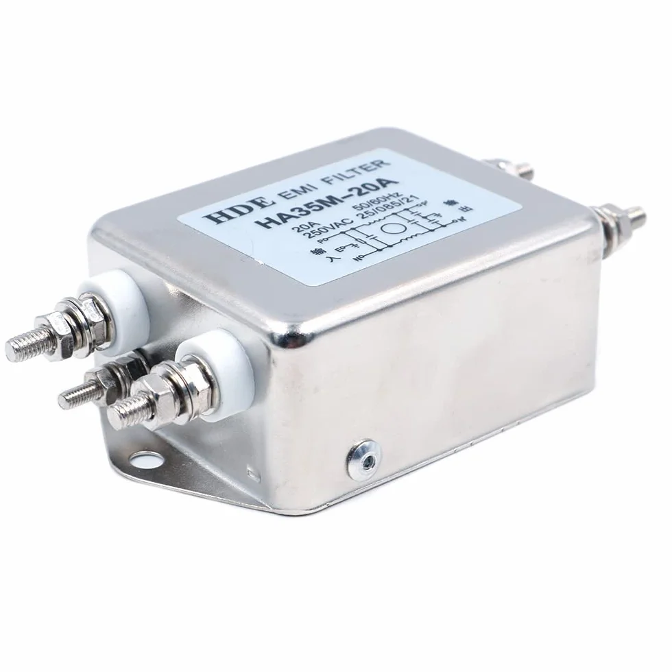 Jednofazowy filtr liniowy EMI HA35M-20A, 220V, 20A