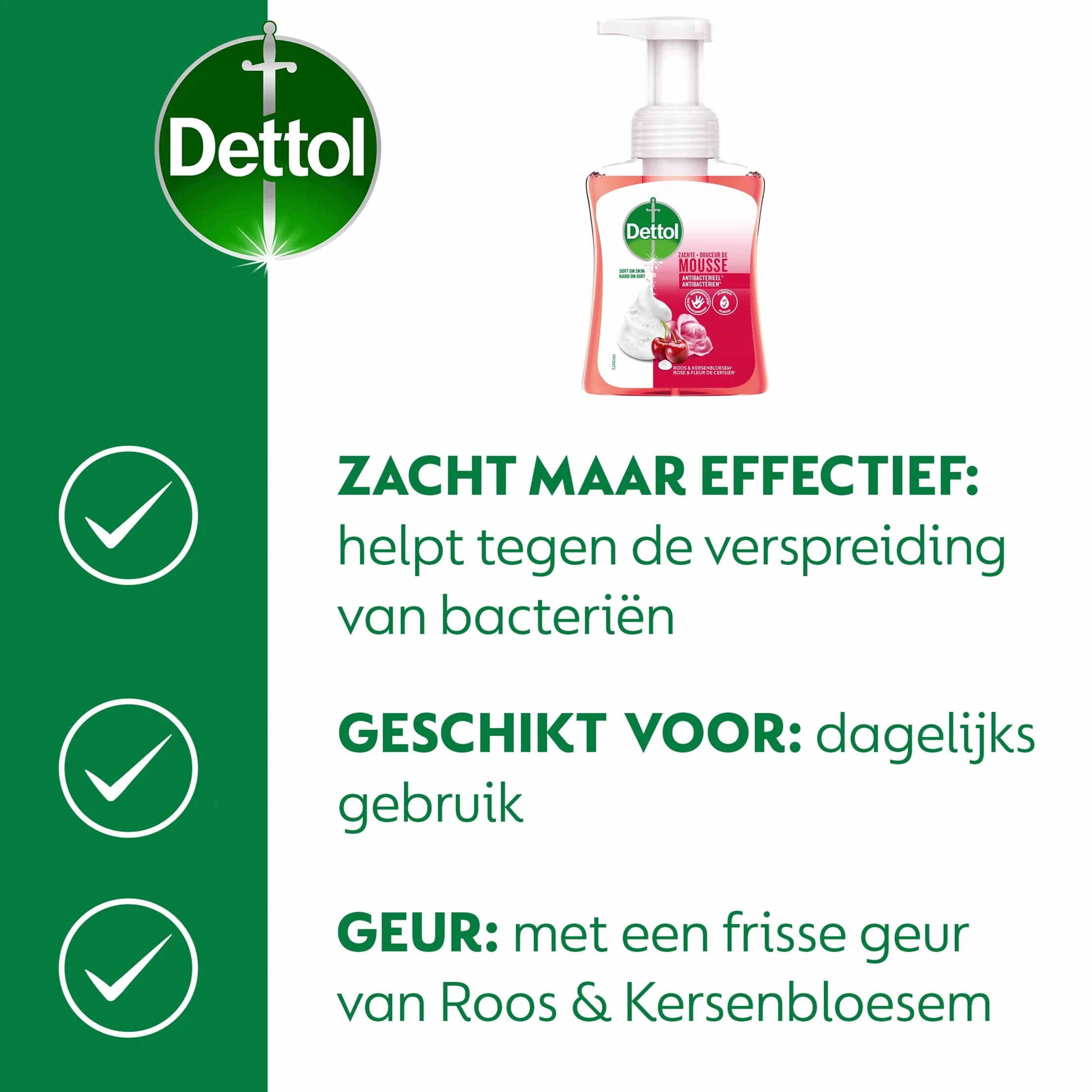 Dettol mydło do rąk pianka miękki mus róża i kwiat wiśni zapach 6 x 250 ml opakowanie zbiorcze