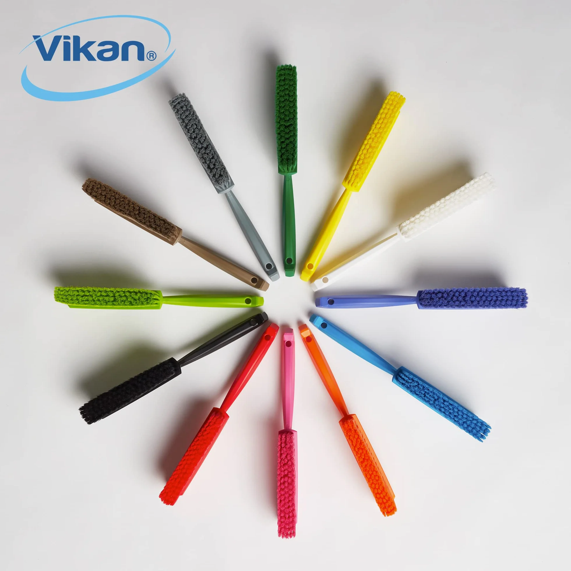 Vikan 45893 Szczotka ręczna, średnia, 35 cm, PP/PBT, niebieska