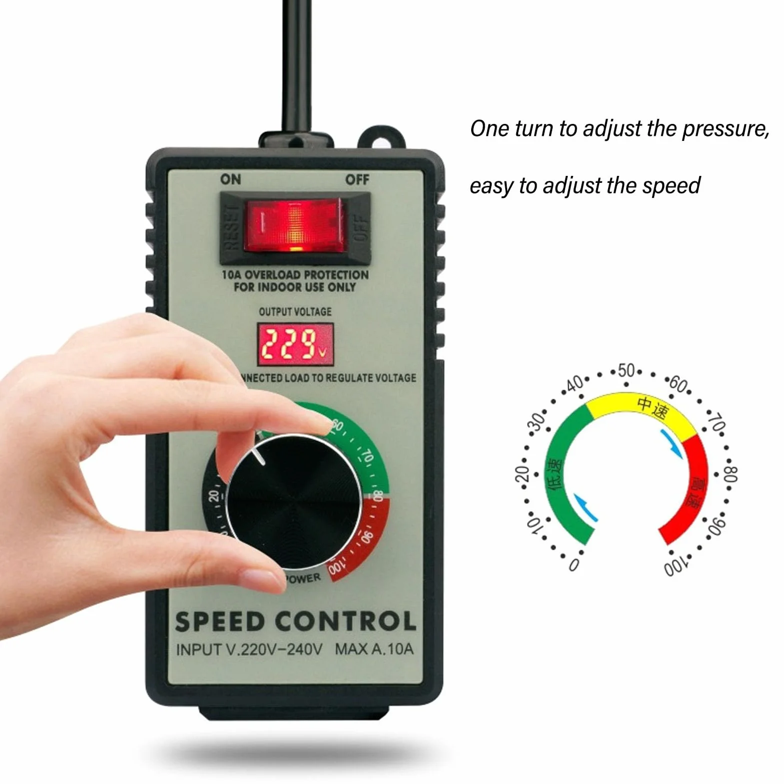 Regulator Prędkości Silnika AC 4000 W 220-240 V 10 A Elektroniczny Regulator Napięcia