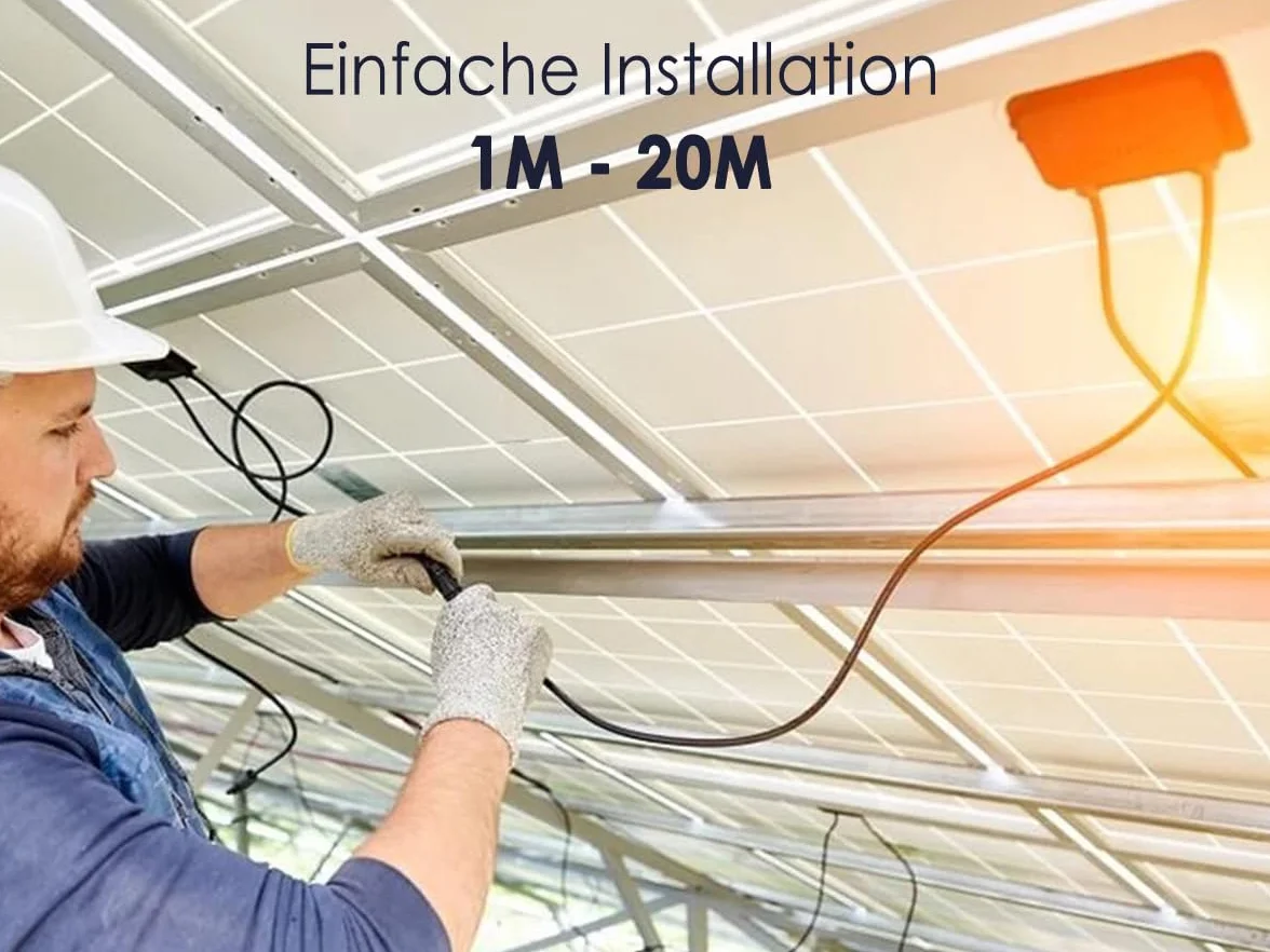 enjoy solar Profesjonalny kabel połączeniowy 4 mm², moduł solarny do regulatora ładowania solarnego, kabel przyłączeniowy 1 m