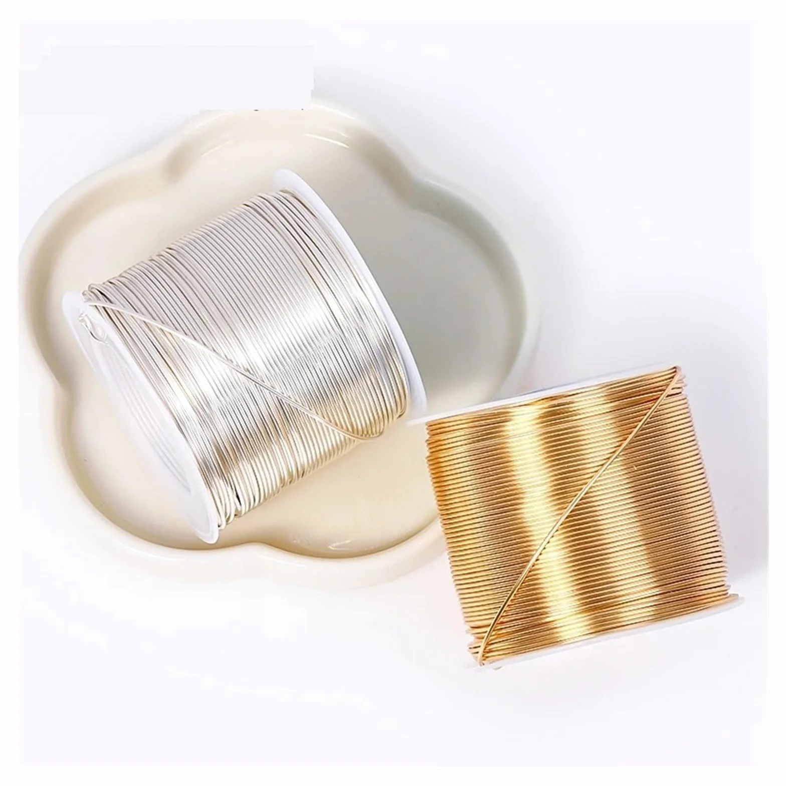 5 metrów 18-karatowy pozłacany drut miedziany tworzenia biżuterii mosiężny drut metalowy do ręcznie robionej biżuterii z drutu (Color : 18K Real Gold Plated, Size : 0.8MM -5Meters)