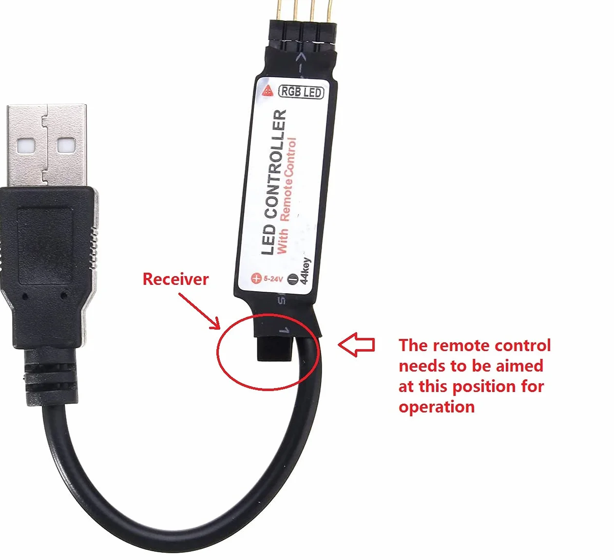 MASUNN 24 klawisze USB LED kontroler z pilotem zdalnego sterowania do DC5V 5050 RGB Strip Light
