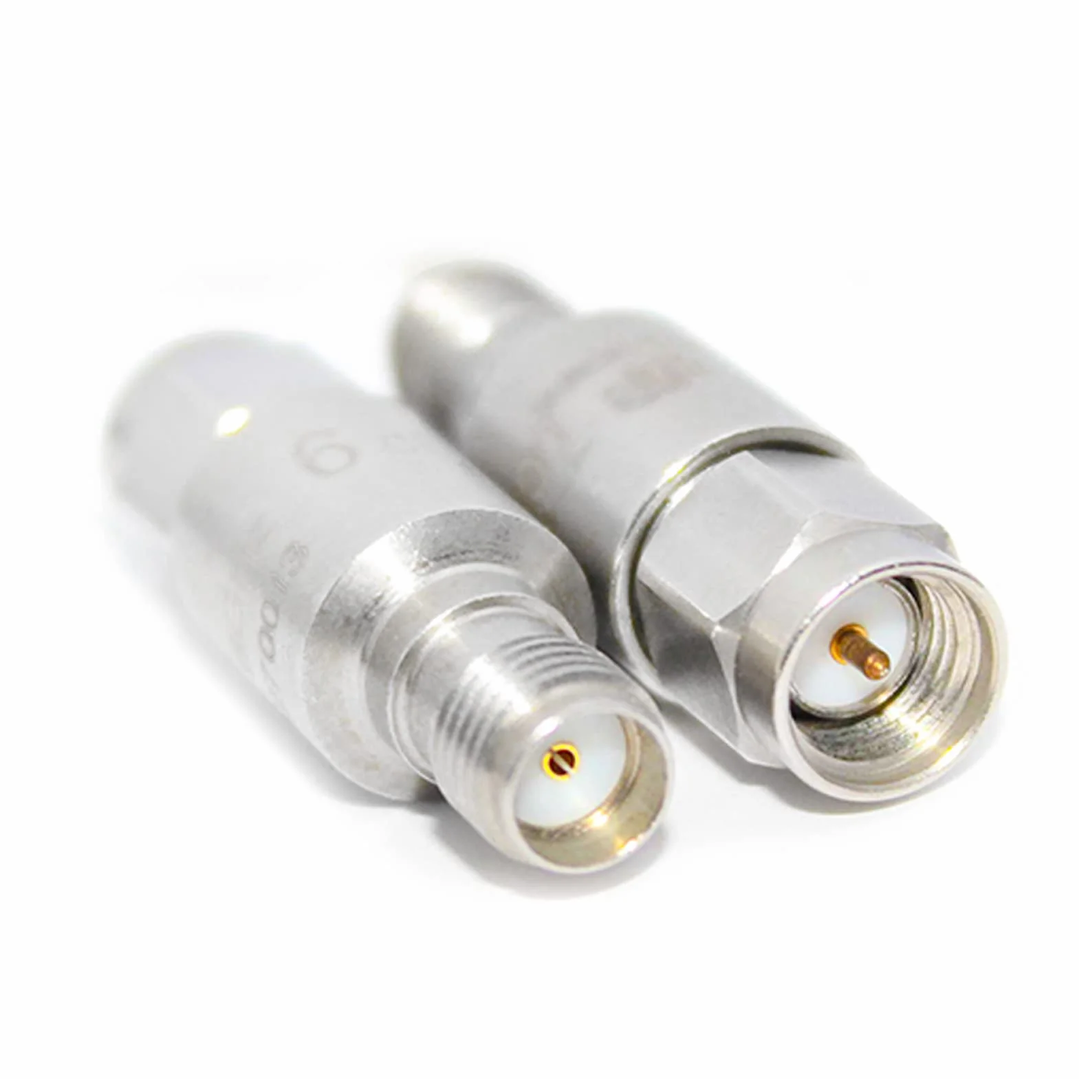 TOJOIN 2 Sztuk TłUmik 8GHz 3-30 dB SMA MęSki na SMA żEńSki StałY TłUmik TłUmik Koncentryczny RF 2w 50ohm (2W 8G 6dB-2pcs)