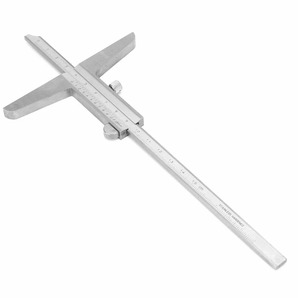 Suwmiarka Głębokościowa ze Stali Nierdzewnej, Precyzyjna, z Grawerunkiem Jakości Przemysłowej, 0-150 mm, do Procesów Maszynowych