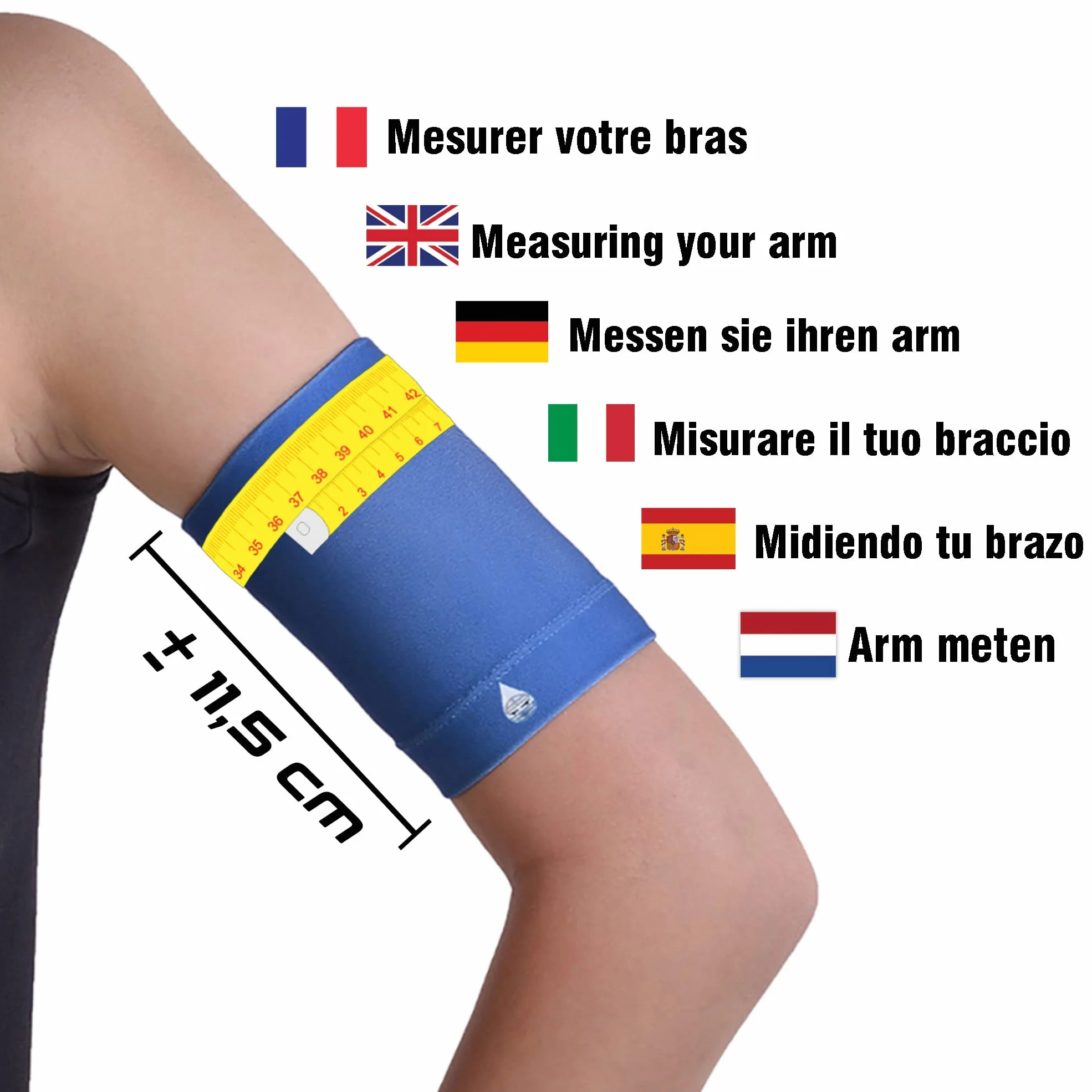 Dia-Band, ultra cienki mankiet do czujnika glukozy Freestyle Libre, Medtronic, Dexcom lub Omnipod - Wygodna i wielokrotnego użytku opaska cukrzycowa. (XS (22-26 cm))