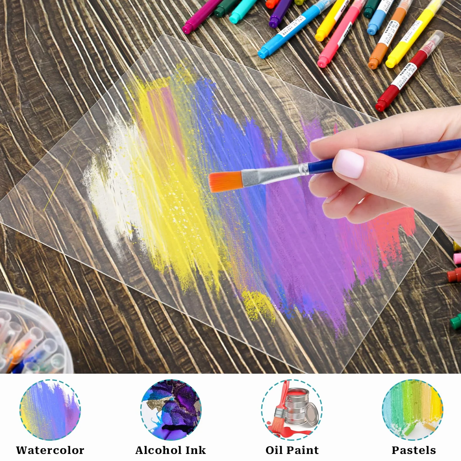 5 sztuk płyt akrylowych 25 x 20 cm, płyty ze szkła akrylowego 0,75 mm, przezroczysta płyta akrylowa do dekoracji domu, ekspozycji, obrazu na zdjęcia, wystawy projektu, malarstwa, 5 sztuk