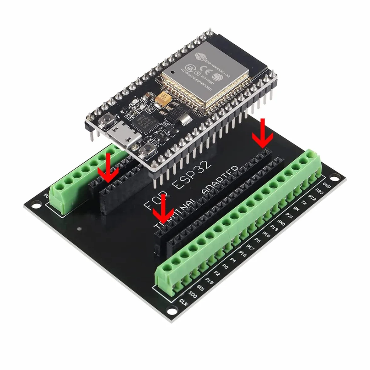Hailege 3 szt. ESP32 ESP32S GPIO Rozszerzenie GPIO Board Pin Out IO Out 1 Into 2 do płyty rozwojowej ESP32 ESP32S 38Pin