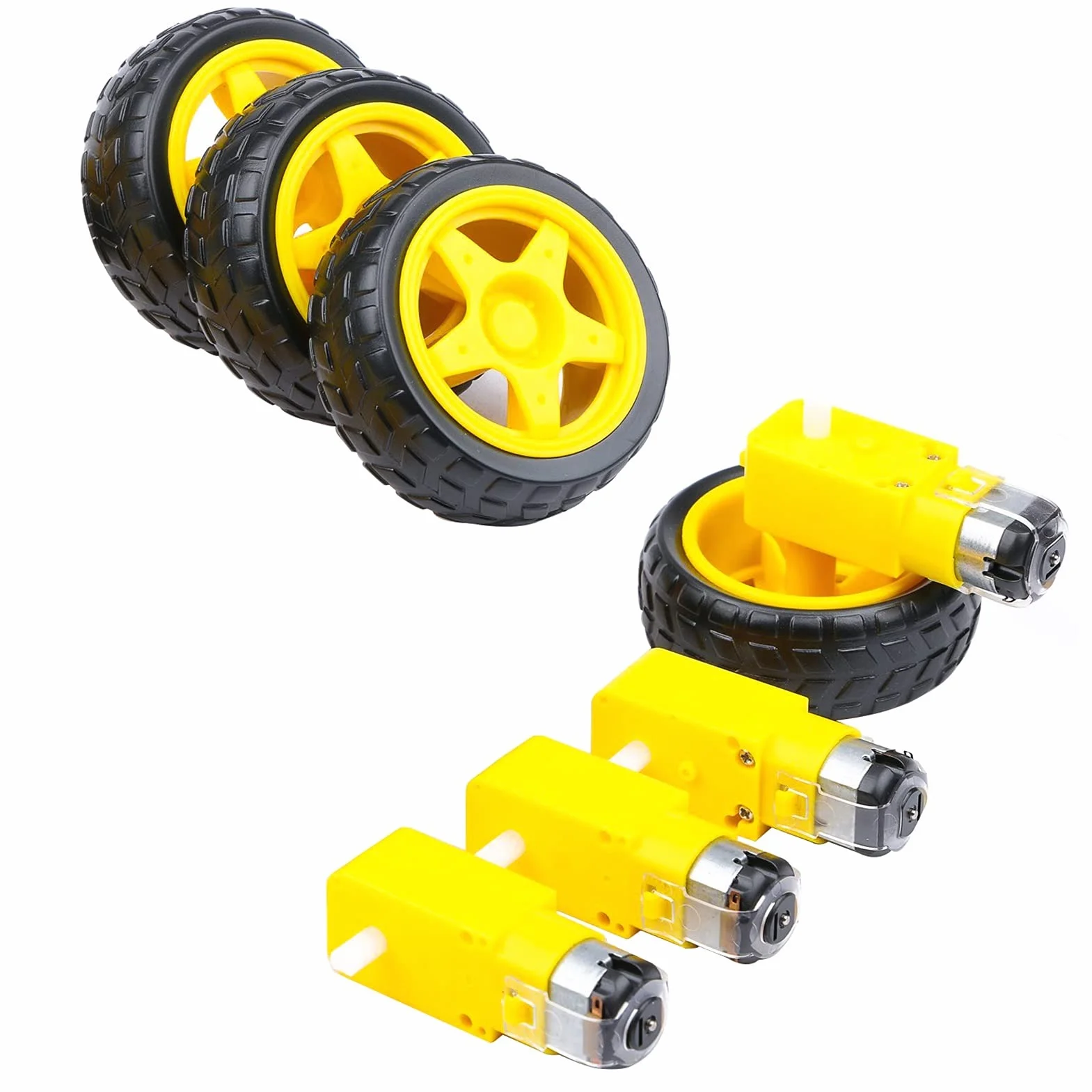 micro motor,4pcs TT Magnetic Gearbox Engine,3-6V Plastic TT Motor Tire Wheel,Dual Shaft Gear Motor,DC Motor Wheel Kit for Robot Smart Car
