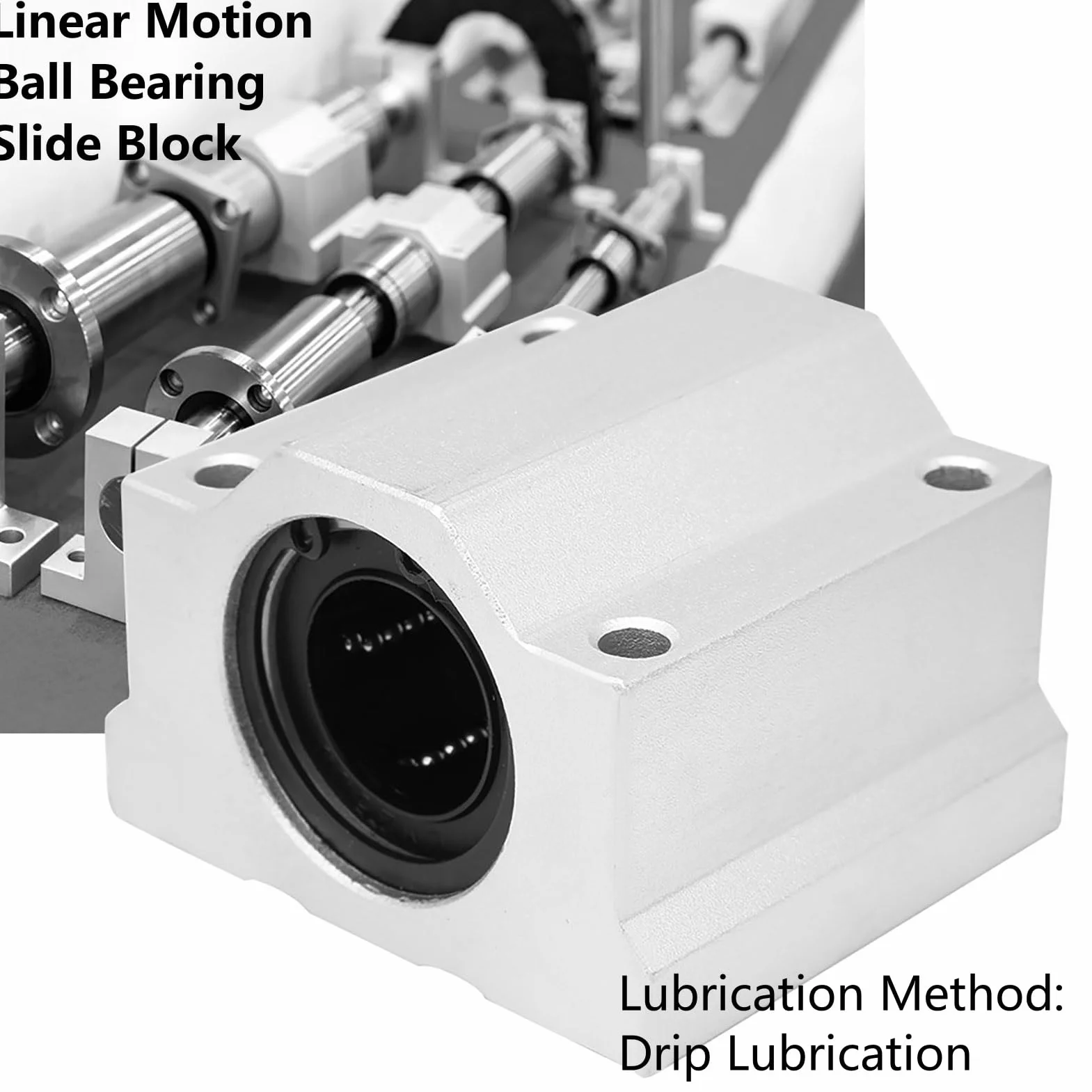 Liniowy Blok Przesuwny 25mm z Łożyskiem Kulkowym Aluminium CNC Anodizowany