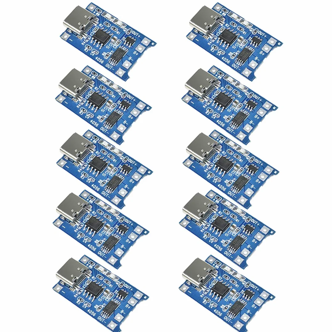 Hailege 10 szt. USB 5 V 1 A 18650 litowa ładowarka modułowa płytka ładująca z podwójną funkcją ochronną
