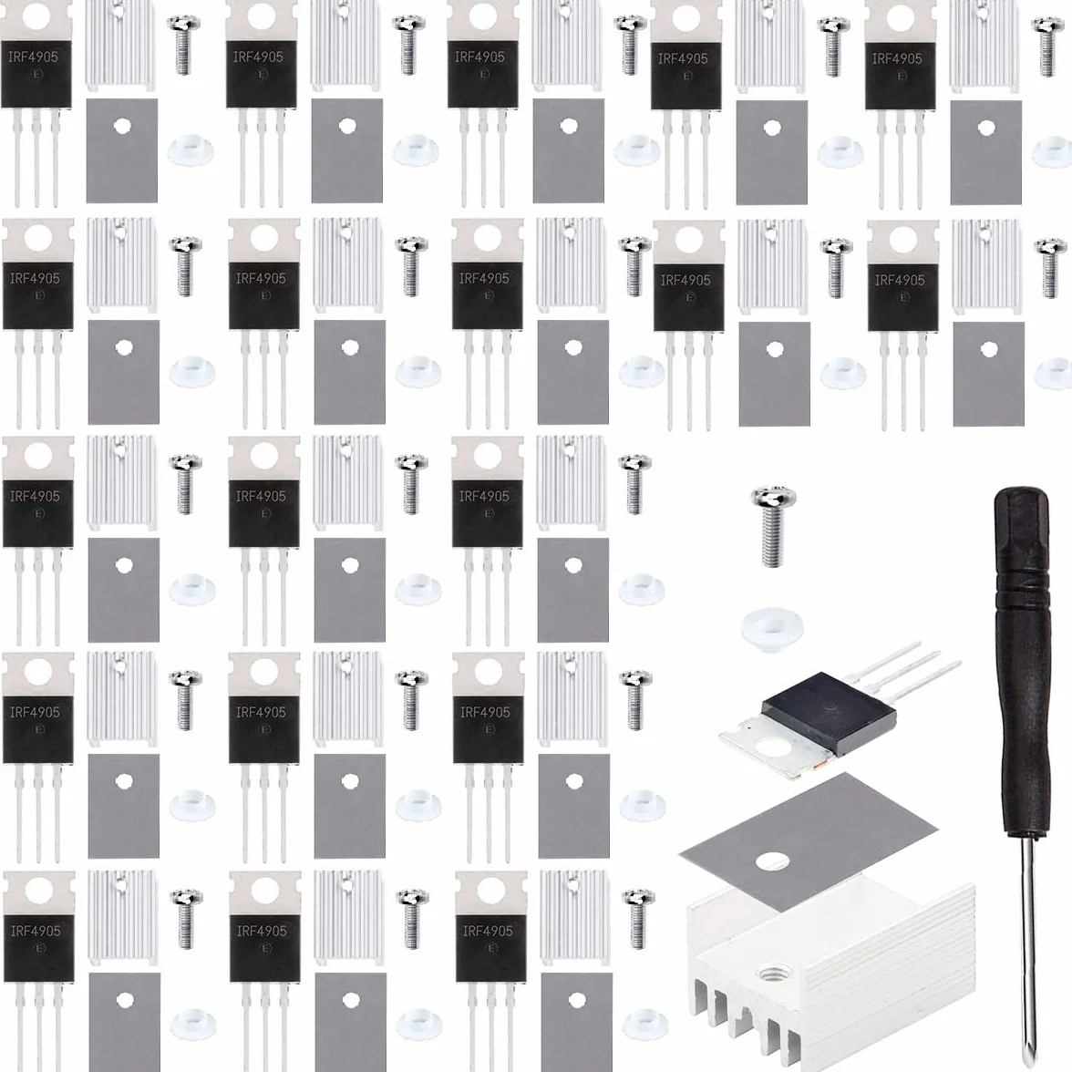 IRF4905 Mosfet IRF4905P IRF4905P IRF4905PBF 74A 55V P-Channel Power MOSFET TO-220AB Tranzystory polowe z chłodnicą Wkrętak gumowy