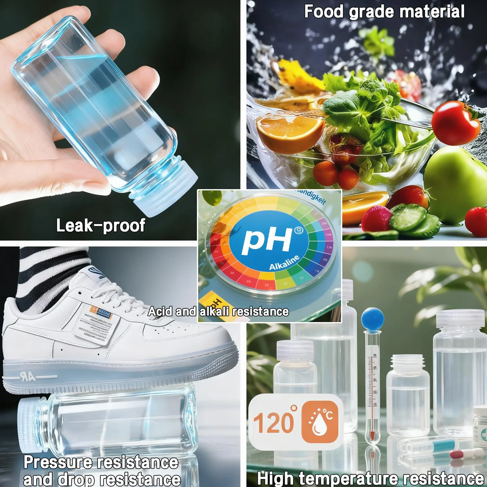 12 sztuk 30 ml butelka z odczynnikiem laboratoryjnym o dużej pojemności, pojemnik chemiczny, jakość laboratoryjna, szczelna, przezroczysta, butelka na tabletki na próbki wody