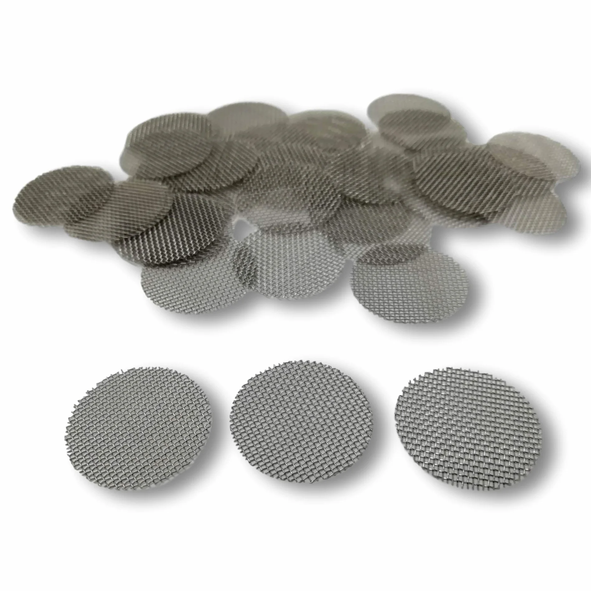 EKNA Uniwersalne wkładane sitka ze stali nierdzewnej - 100 sztuk - 20 mm sitka do fajek i bongów - wkładane sitka ze stali (100, 20 mm)