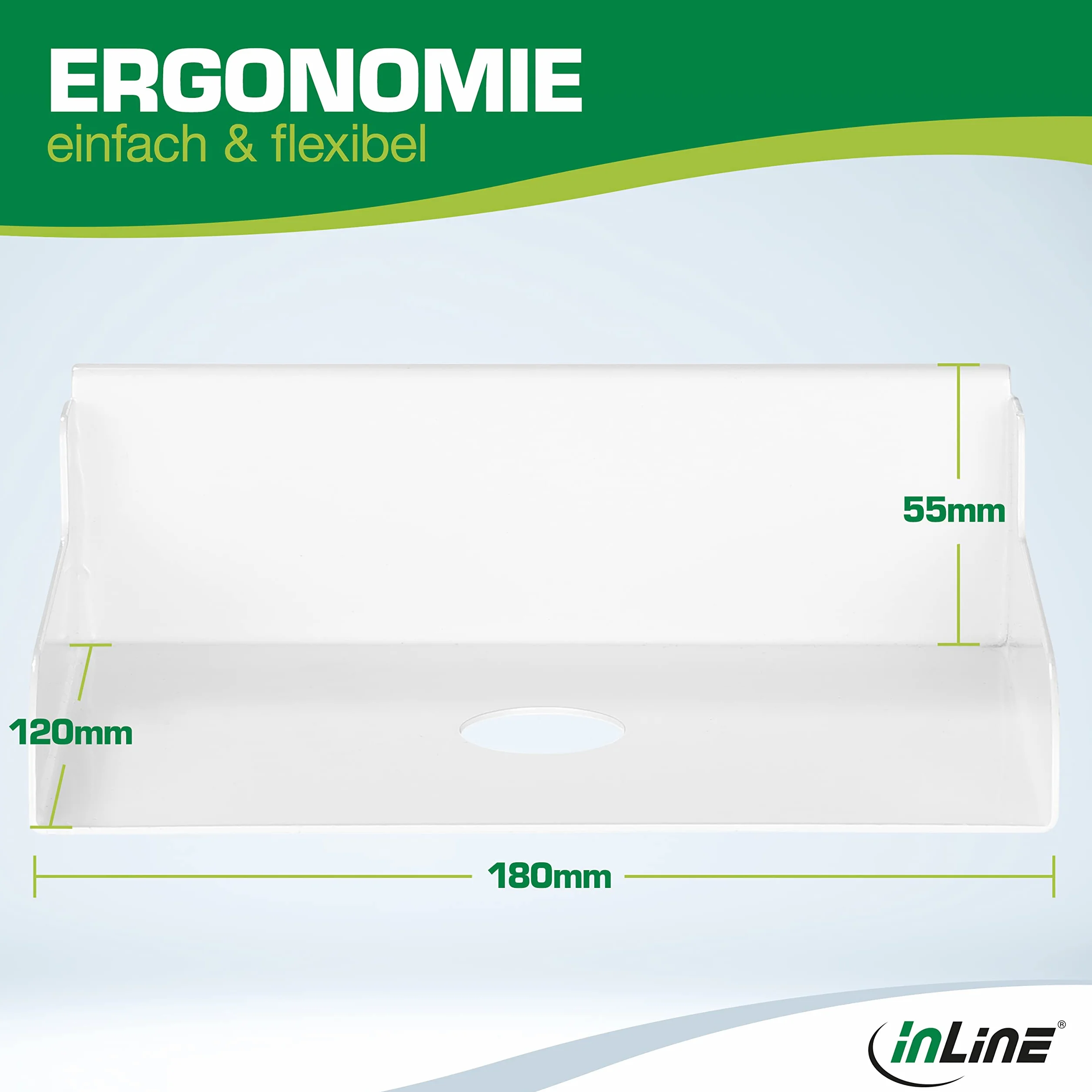 InLine® Półka Slatwall mała, biała