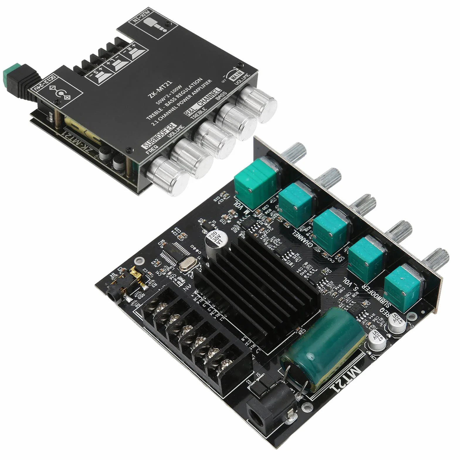 Cuifati Board Wzmacniacza BT 5.0 Stereo Power Wzmacniacz 2.1 Kanał Wysoka Moc 50 W+100W Wyjście z Podważeniami Podtrzymania Podtrzymania dla GłośnikóW 15-100 W 4-8Ω