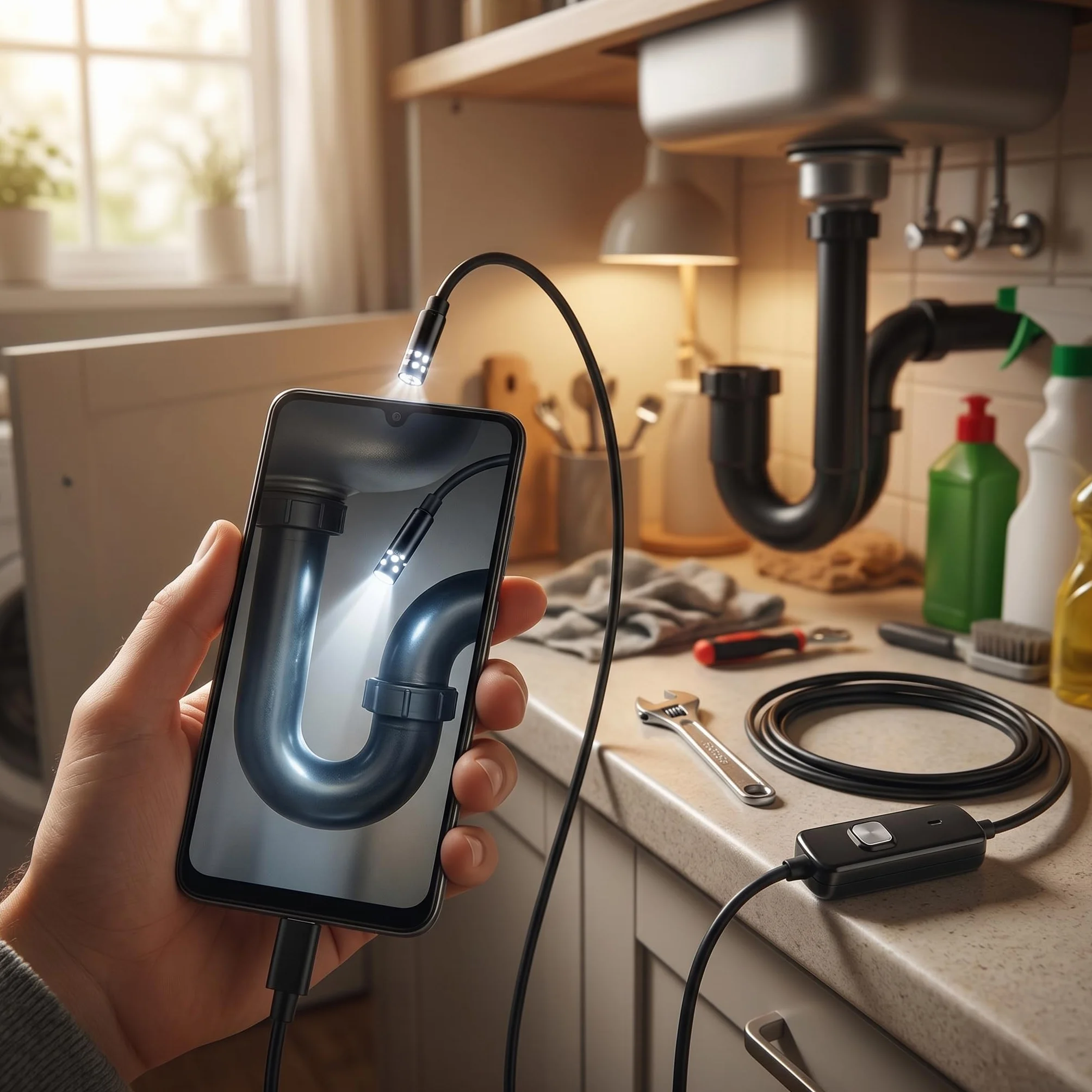 Endoskop 3 w 1, kamera endoskopowa, wodoszczelna kamera typu C, USB endoskop do telefonów z systemem Android, obiektyw 3,9 mm, wodoszczelna kamera endoskopowa, 1280 x 720 (1 m)