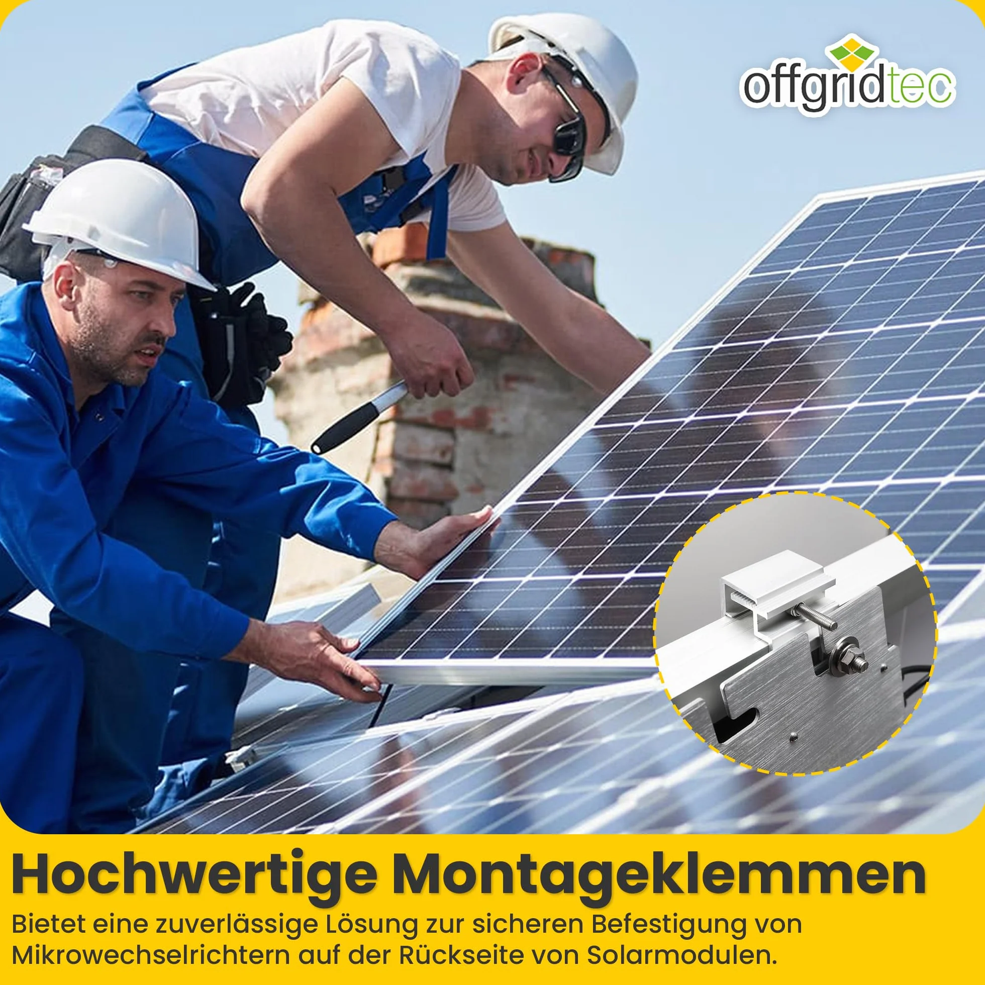 Offgridtec Zacisk mocujący czarny do mikrofalownika moduł solarny 28-50 mm