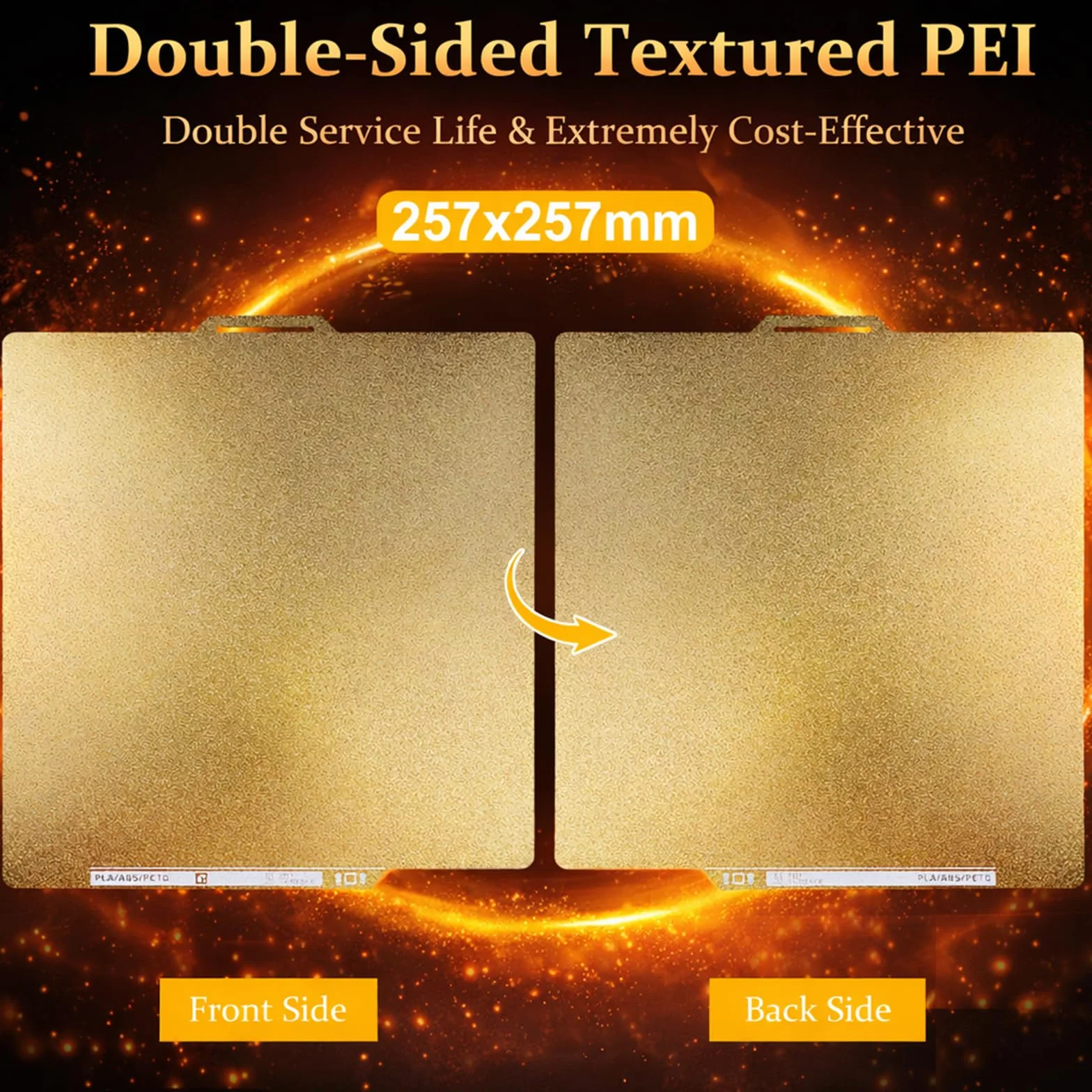 PEI płyta dociskowa 257 x 257 mm do Bambulab X1, X1C, X1E, P1P, P1S, A1