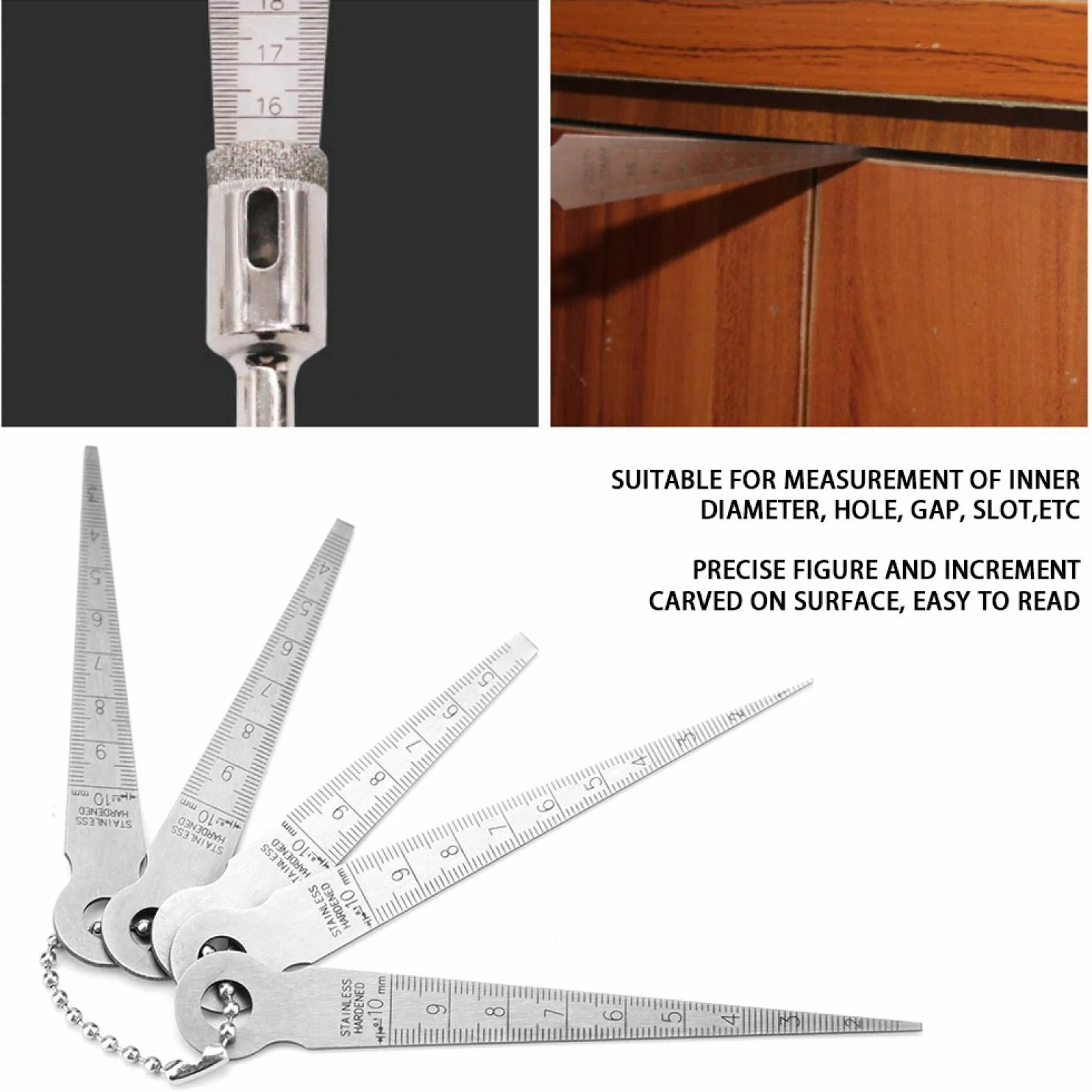 Feeler Gauge Gap Gage ze stali nierdzewnej 10 mm narzędzie pomiarowe