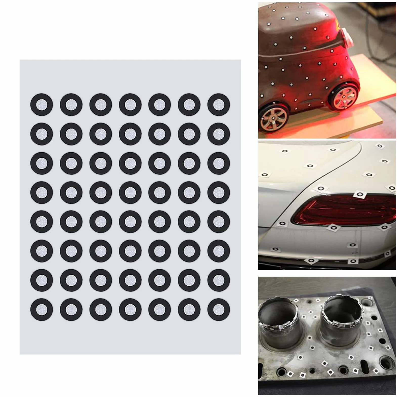 Marker do Skanowania 3D, Odblaskowe Kropki Wielokrotnego Użytku do śledzenia, Idealny do Motoryzacji, Biżuterii, Stomatologii, Przechwytywania Ruchu 3D