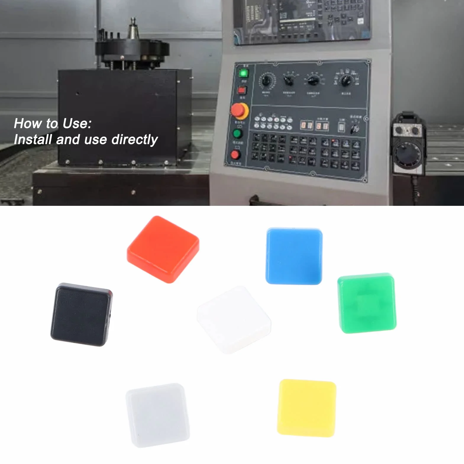 350 sztuk Micro Momentary Tact Button Switch Caps 7 Color Tactile Switch Cap Square Straight A14