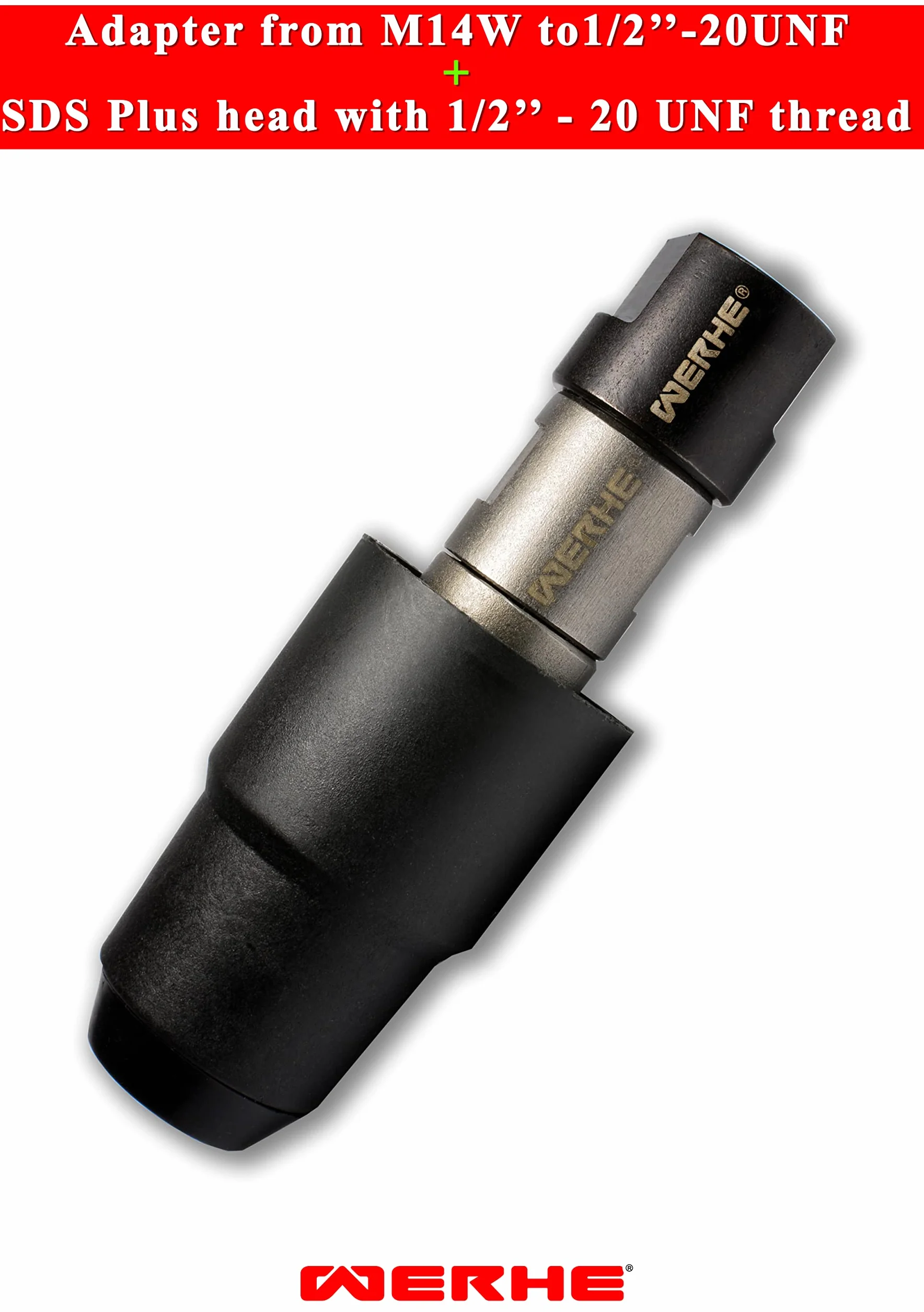 WERHE® M14 na 1/2"-20 UNF – Wysokiej jakości stalowy adapter do uchwytów wiertarskich i mieszadeł, wytrzymały i wszechstronnych