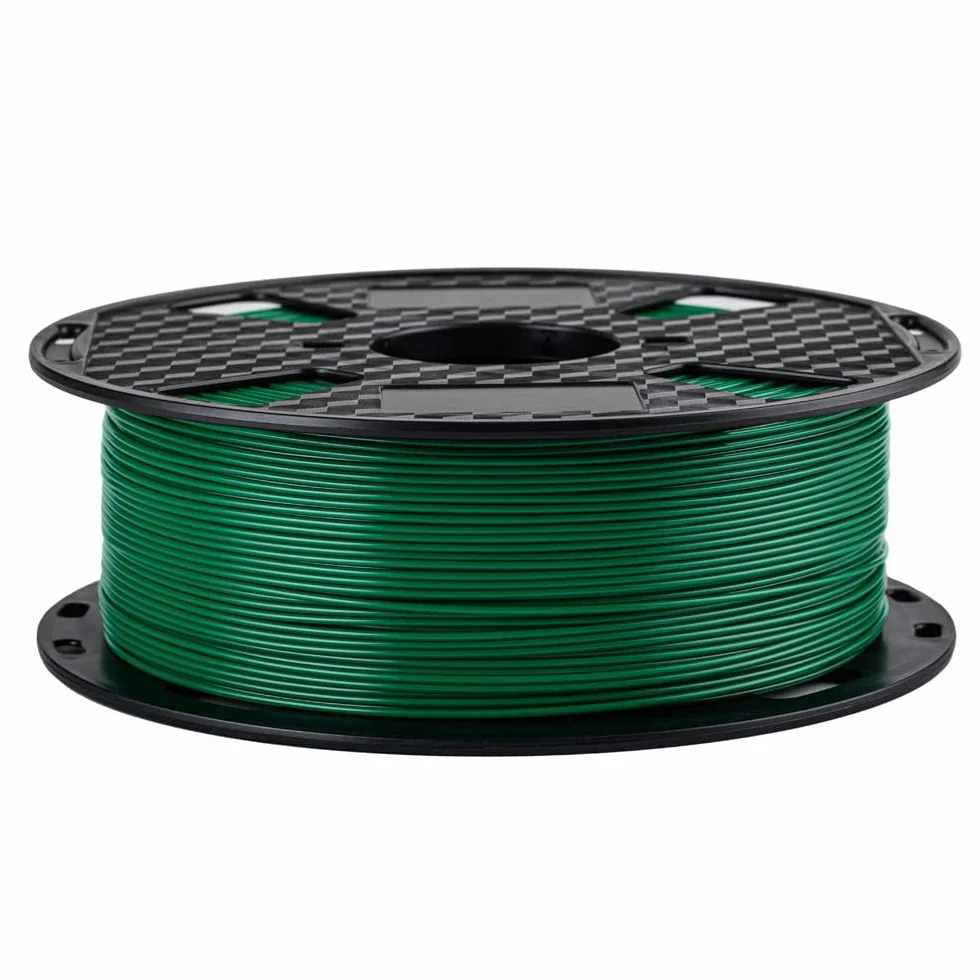 CC3D Standardowy filament PETG, zielony, 1,75 mm, 1 kg, szpula 1 kg, materiały do drukowania 3D, pasuje do większości drukarek FDM, łatwy do wydrukowania, PETG, Boże Narodzenie, zielony kolor