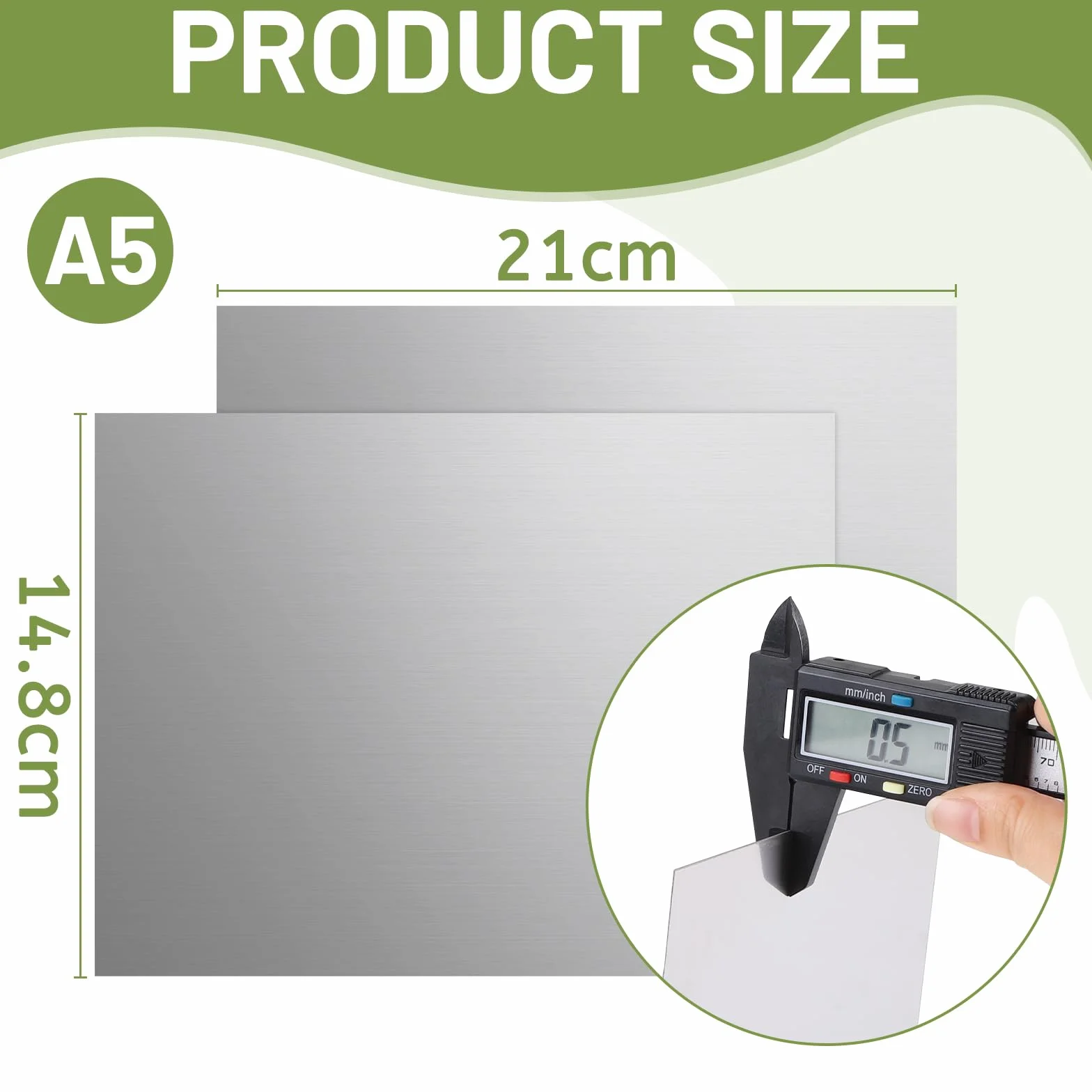 LALAGO 2 sztuki 21 x 14,8 cm blachy ze stali nierdzewnej 304, grubość 0,5 mm, płyty ze stali nierdzewnej A5 z dwustronną folią, niemagnetyczna blacha metalowa, kwadratowa blacha cienka do napraw