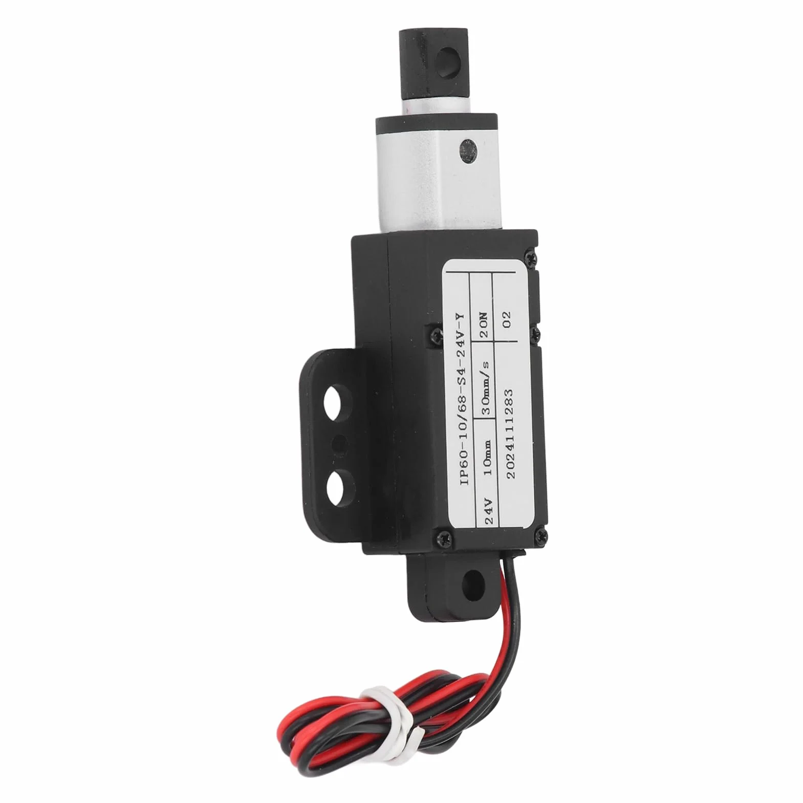 Eujgoov Mini Elektryczny Siłownik Liniowy, Skok 10 mm, Konstrukcja Aluminiowa, Zabezpieczenie Nadprądowe