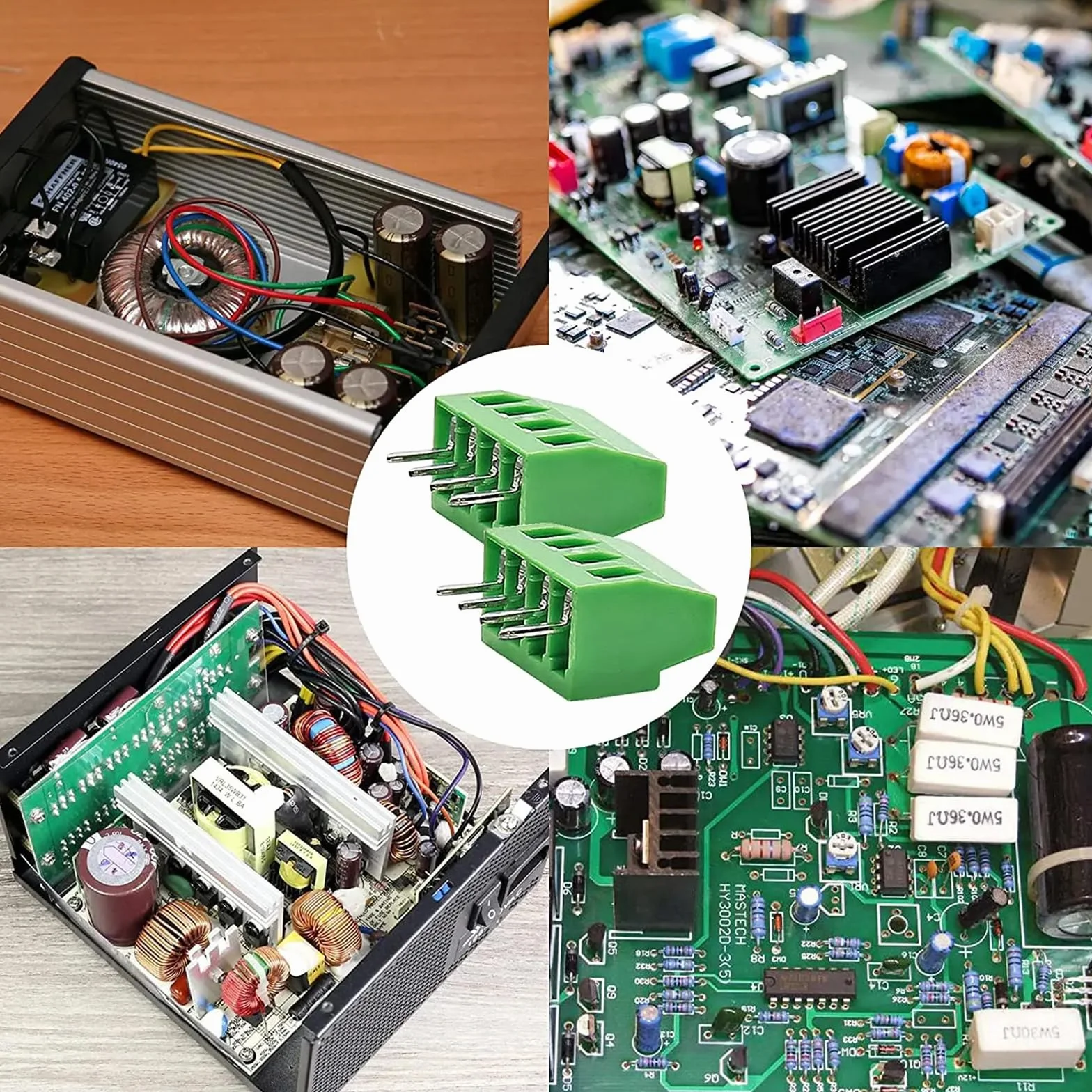60 sztuk zacisków śrubowych PCB, 2,54 mm 0,1" Pitch PCB Mount Screw Terminal Block,2P 3P 4P Terminal 6A do kabli 26-18AWG