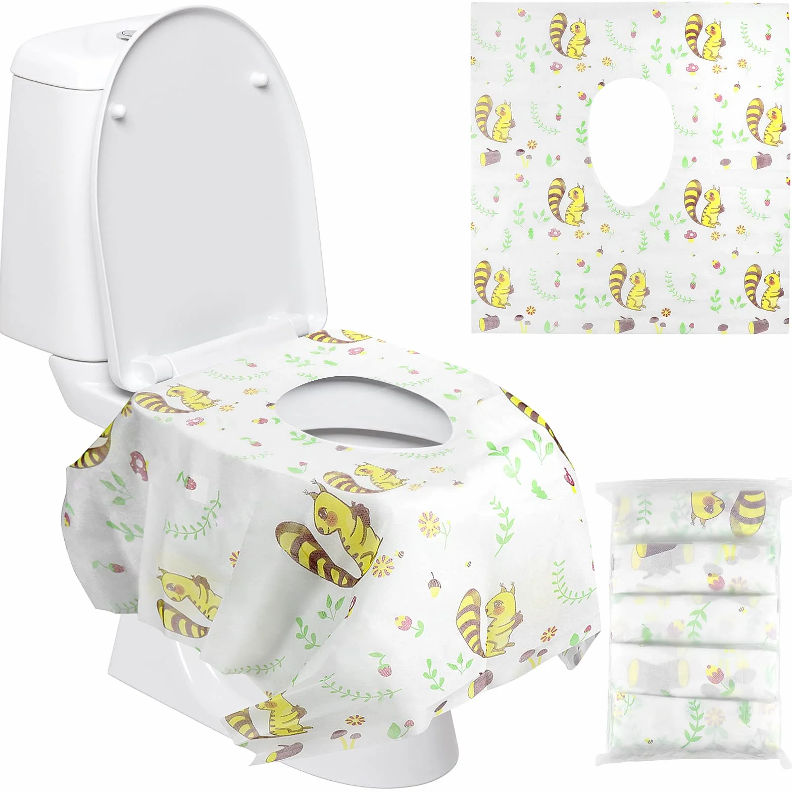 Jednorazowe pokrowce na deskę sedesową wodoodporne duży rozmiar dla dzieci