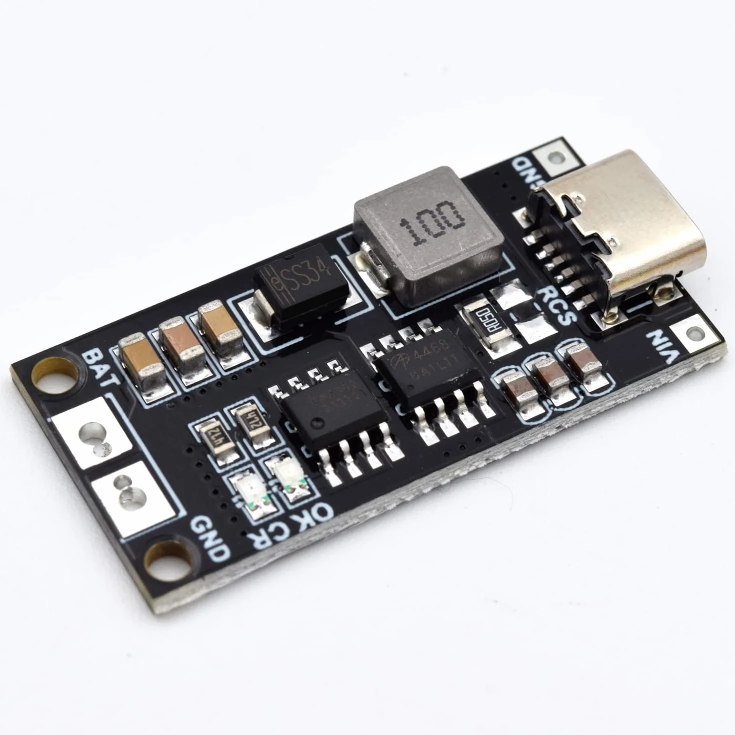 Adeept Typ C BMS 2S 2A 18650 21700 3,7 V płyta ładowania baterii litowej Step-Up Boost Li-Po polimerowa USB C do 8,4 V (2 szt.)