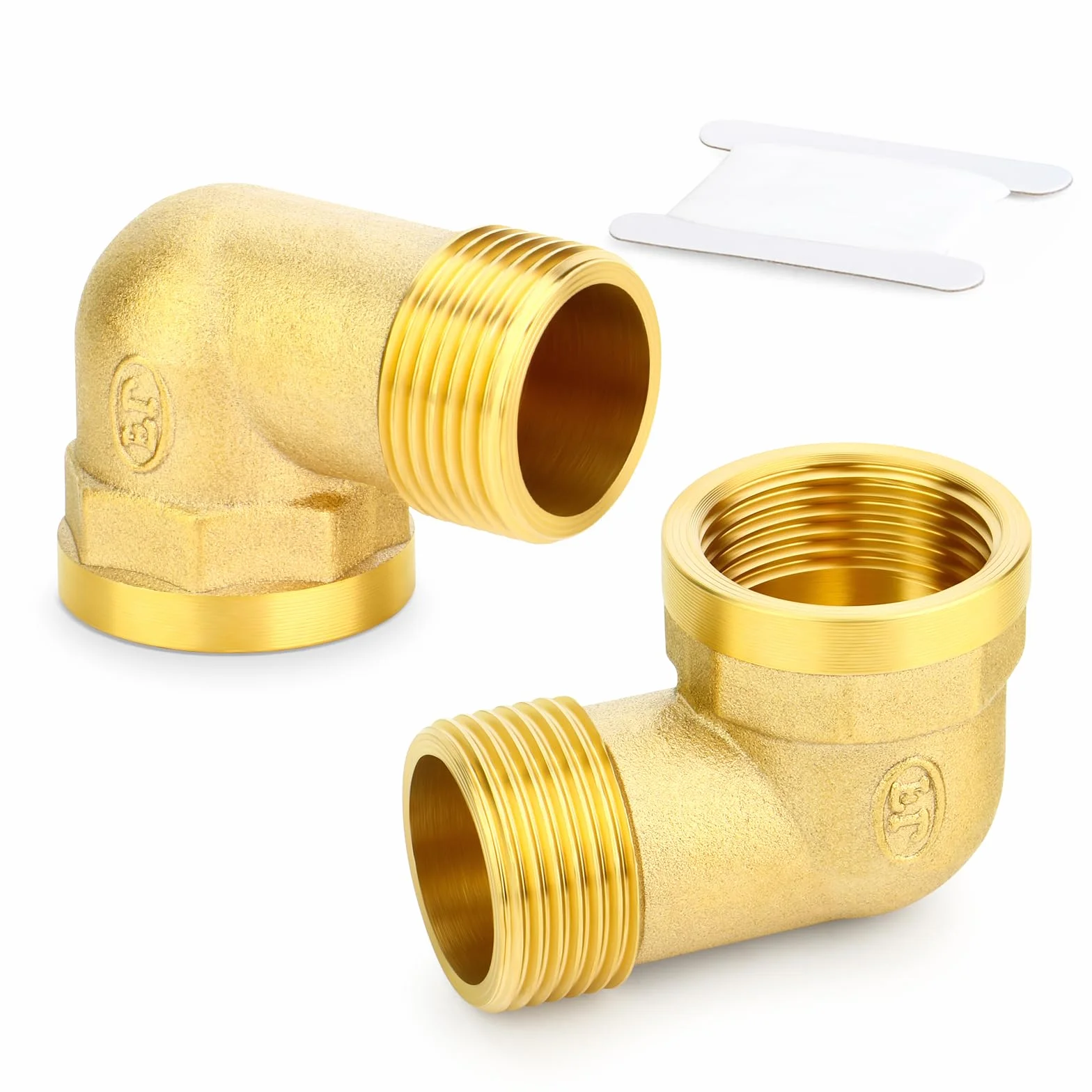 TAILONZ PNEUMATIC 2 szt. Kolanko uliczne Barstock 90 stopni, 1/2 cala BSP żeńska rura do 1/2 cala BSP żeńska mosiężna złączka do rur