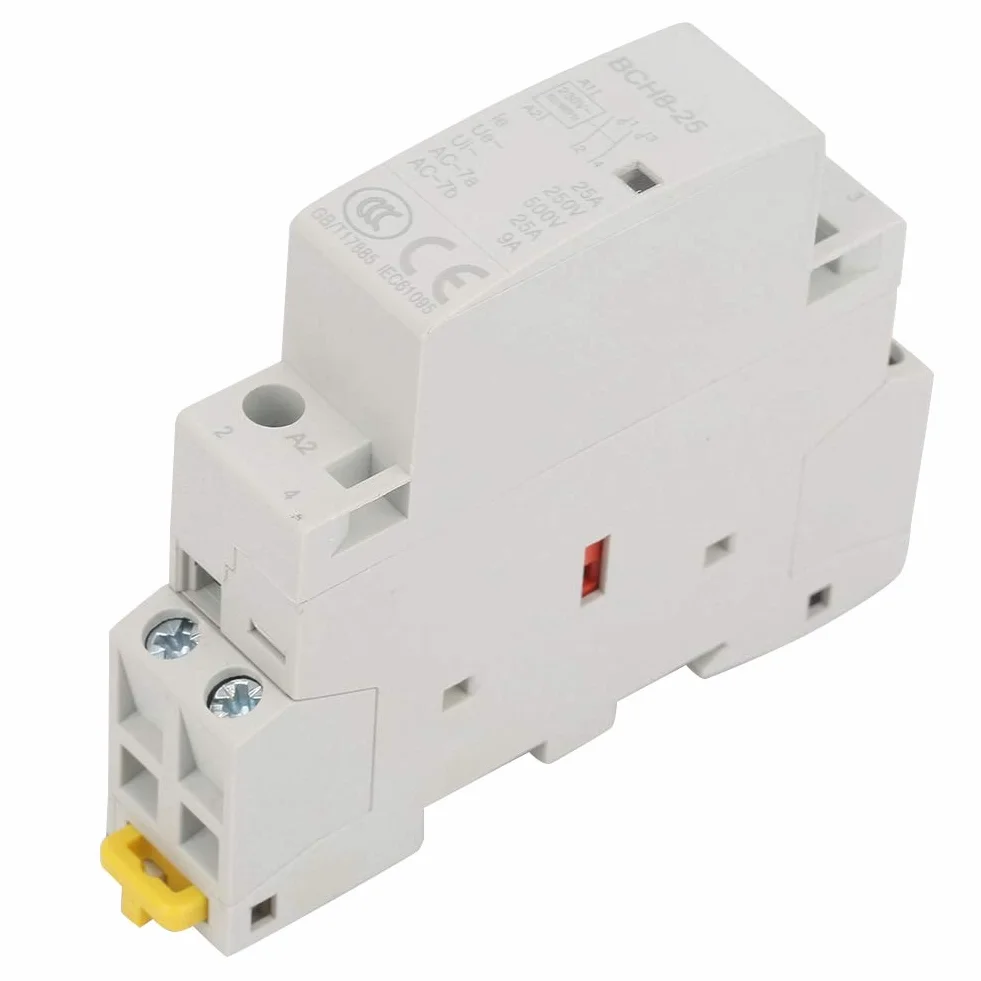 Haushaltss-AC stycznik modułowy 2P 2A 25A 220V / 230V ochrona modułowa, montaż 35-mm w szynie 50/60Hz ochrona automatyzacji, maksymalna częstotliwość włączania/wyłączania 30-krotna/h