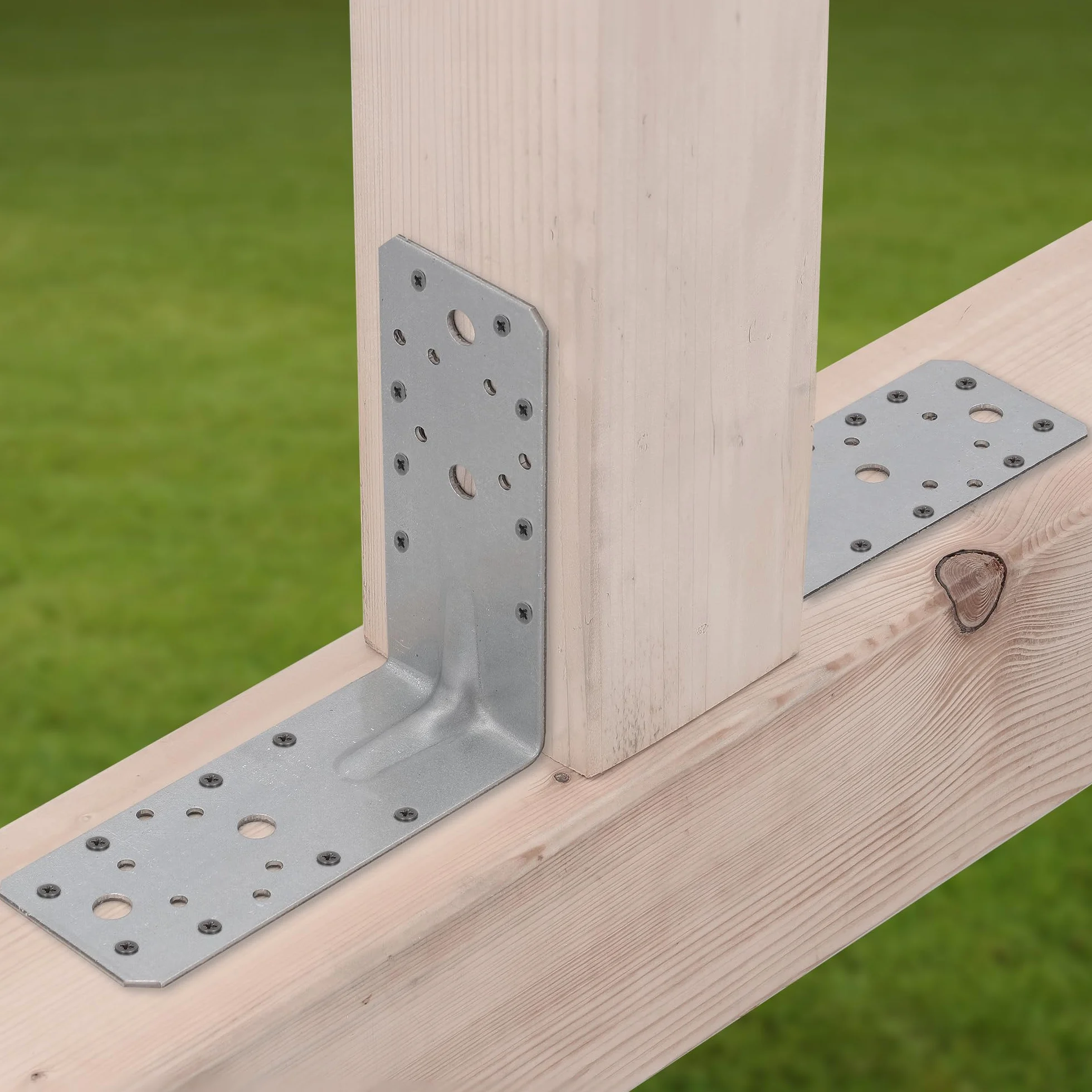 KOTARBAU Kątownik Ciesielski 150 x 150 x 65 mm Stal ocynkowana z Przetłoczeniem 12 szt.