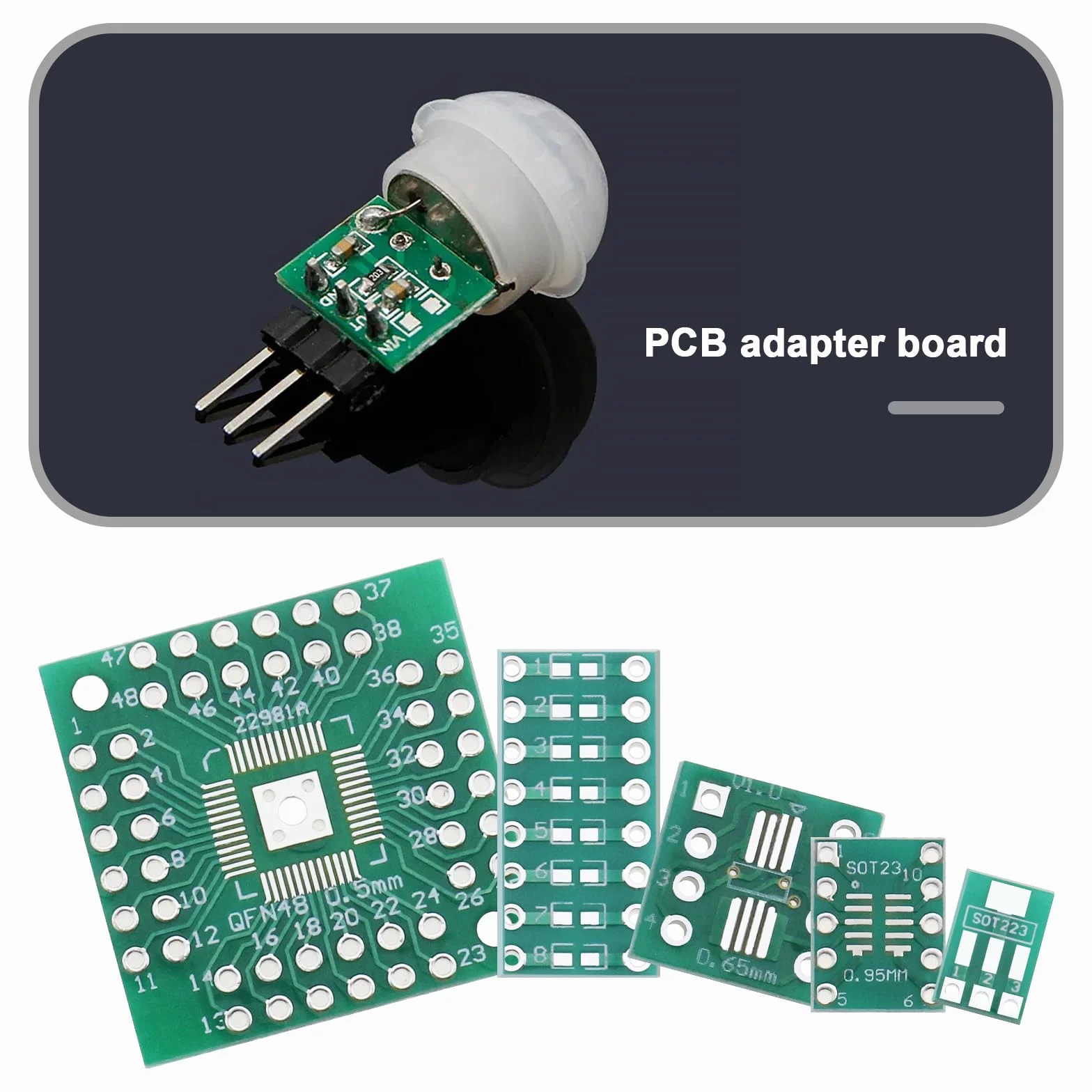 Zestaw SMD do DIP adapter płytki SOP8 SOP10 SOP14 SOP16 SOP20 SOP24 SOP28 0402 0603 0805 SMT SOT89 SOT223 TQFP100 QFN32 QFN44 QFN48 2,54 mm nagłówek pinów