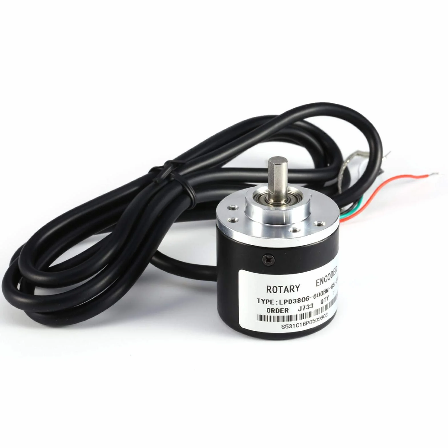 Sensor Encoder, 600P / R 6mm Photoelektrischer Inkremental-Rotationssensor Encoder Industrielles Sensorzubehör Inkremental Encoder