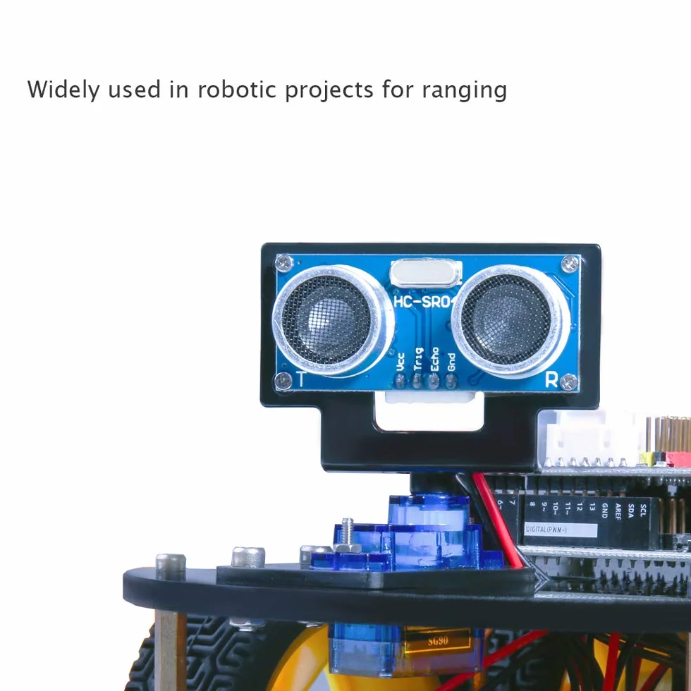 ELEGOO - 5 sztuk HC-SR04 ultradźwiękowy czujnik odległości do Arduino UNO, Nano, Roboter, XBee, ZigBee itd.
