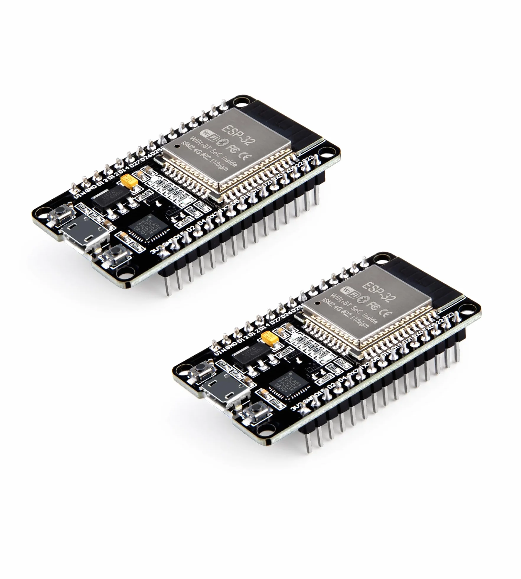 ELEGOO ESP32 Płytka rozwojowa Micro-USB 2.4GHz Dual Modus WiFi+Bluetooth Dual Core Mikrokontroler CP2102 2 sztuki