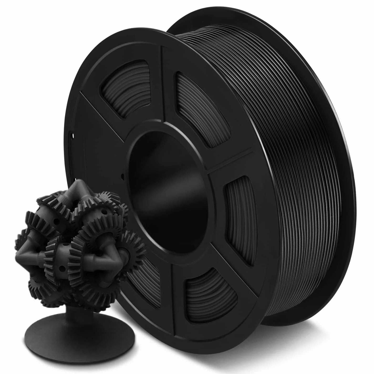 SUNLU ASA Filament 1,75 mm, Odporny na Promieniowanie UV/Deszcz/Ciepło Filament do Drukarek 3D, Wytrzymały Filament 3D, Szpula 1KG ASA Czarny