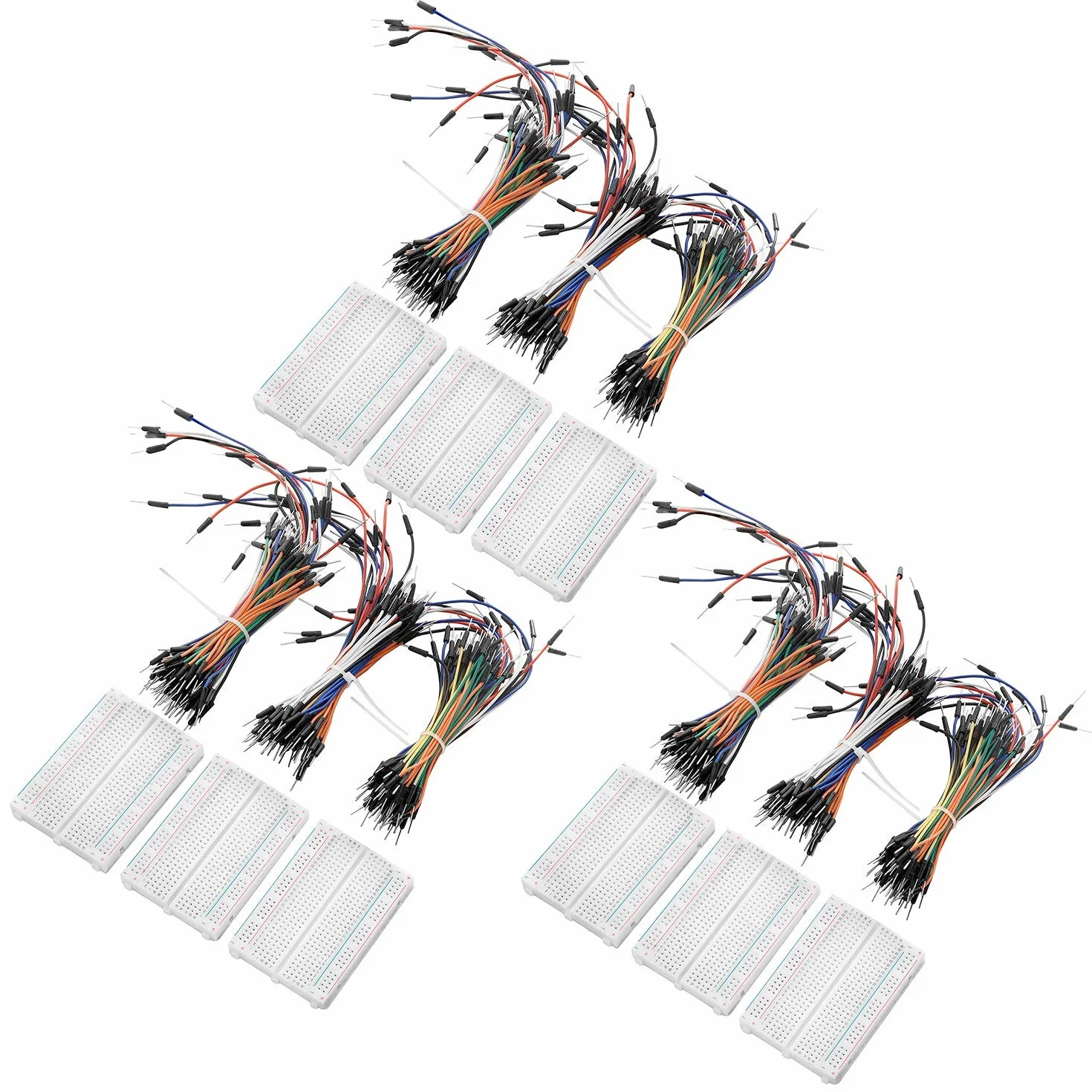 AZDelivery 3 x Breadboard Kit 65pcs Jumper Wire Cable M2M Mini Breadboard 400 Pins Arduino Raspberry Pi