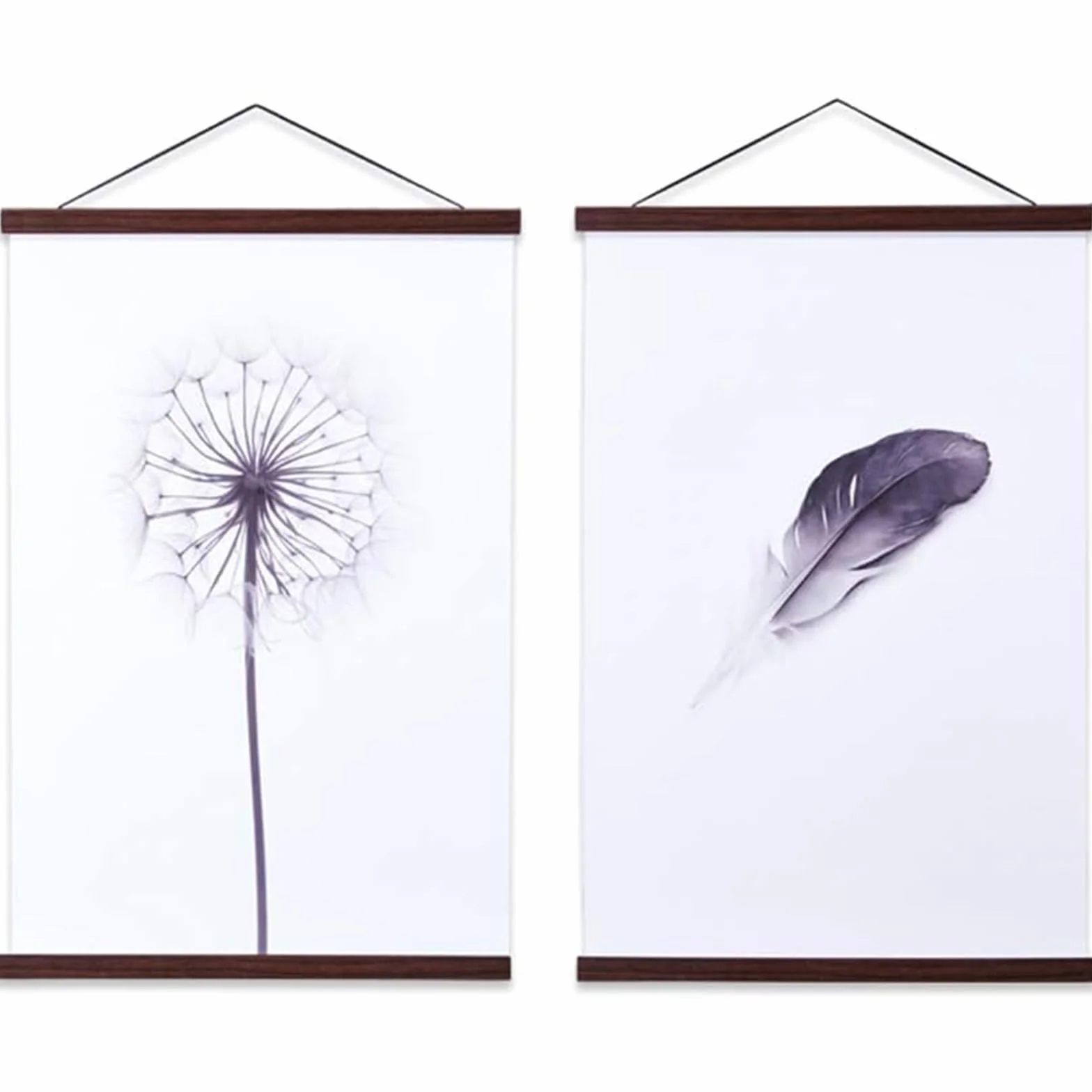Ywlake Listwa plakatowa A1 magnetyczne drewno 61 x 91,5 cm orzech 2 opakowania